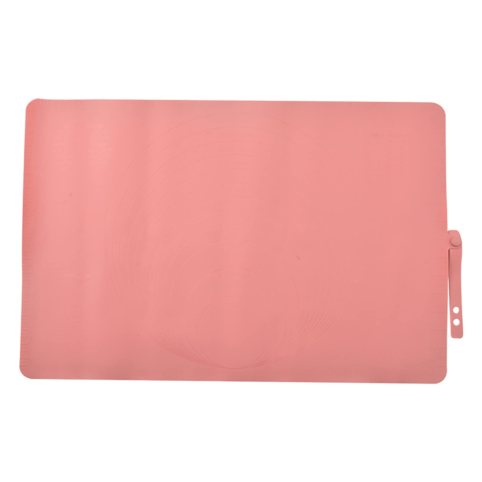 Zrayuler Non-Slip Silicone Rolling Mat with Measurement Scale - Extra Thick Baking Kneading Dough Mat for Cookies, Pastry & Pizza Making - Perfect Kitchen Tool for Home Bakers (Pink, 18