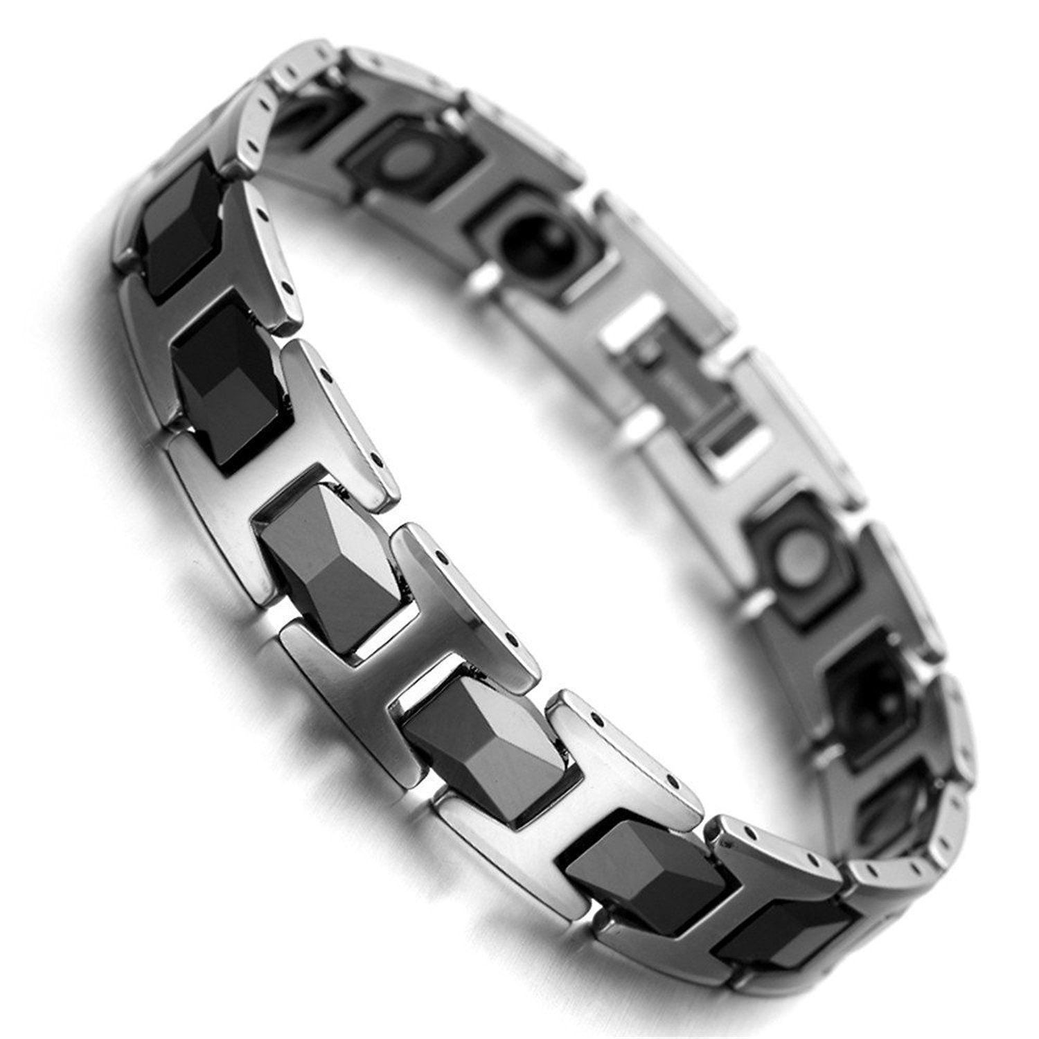 Stylish Tungsten Steel Men's Bracelet - Durable & Hypoallergenic Jewelry for Everyday Wear | Perfect Gift for Him, Wedding, Anniversary & Special Occasions
