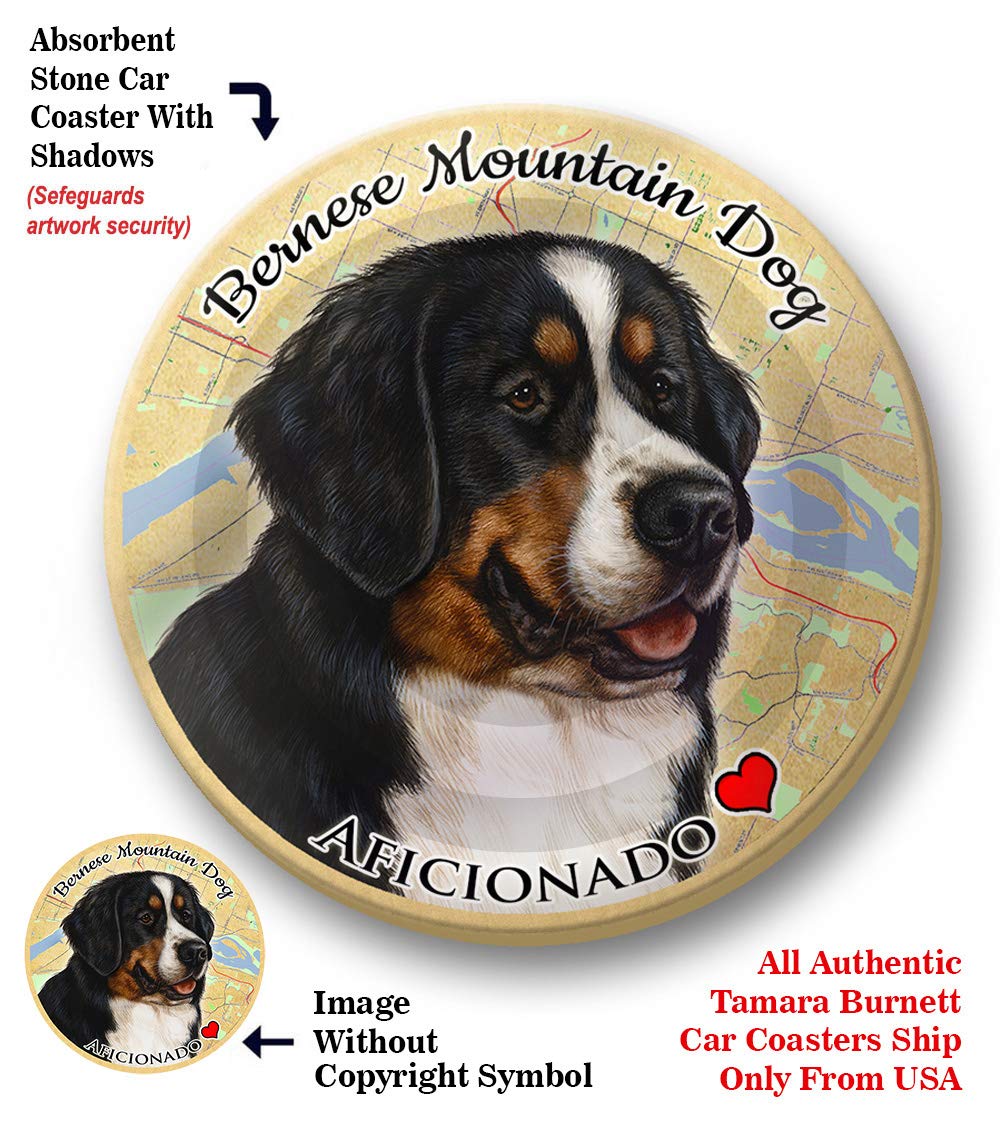 Bernese Mountain Dog Coaster - Absorbent Ceramic Cup Holder for Pets Lovers