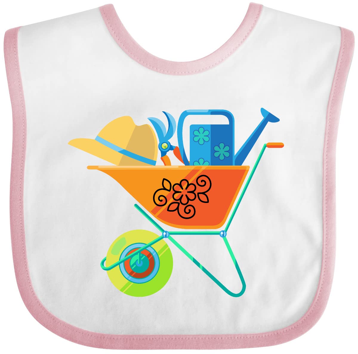 Inktastic Gardener Baby Bib - Cute Gardening Tools Design for Infants & Toddlers - Perfect for Mealtime, Playtime & Outdoor Activities