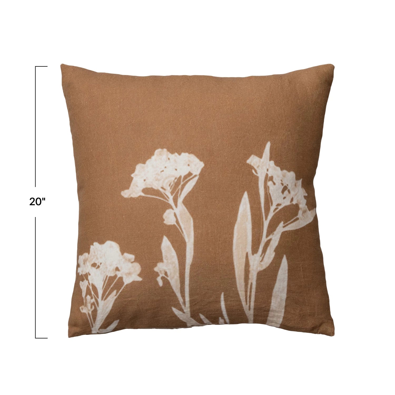Floral Printed Linen Pillow Cover - Soft & Breathable Decorative Cushion for Sofa, Bedroom, and Living Room