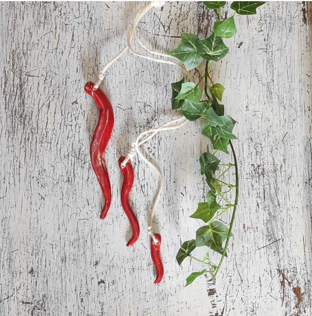 Italian Cornicello Good Luck Charm - Handmade Red Horn Amulet for Protection & Prosperity - Perfect for Home Decor, Office, Gifts & Spiritual Spaces