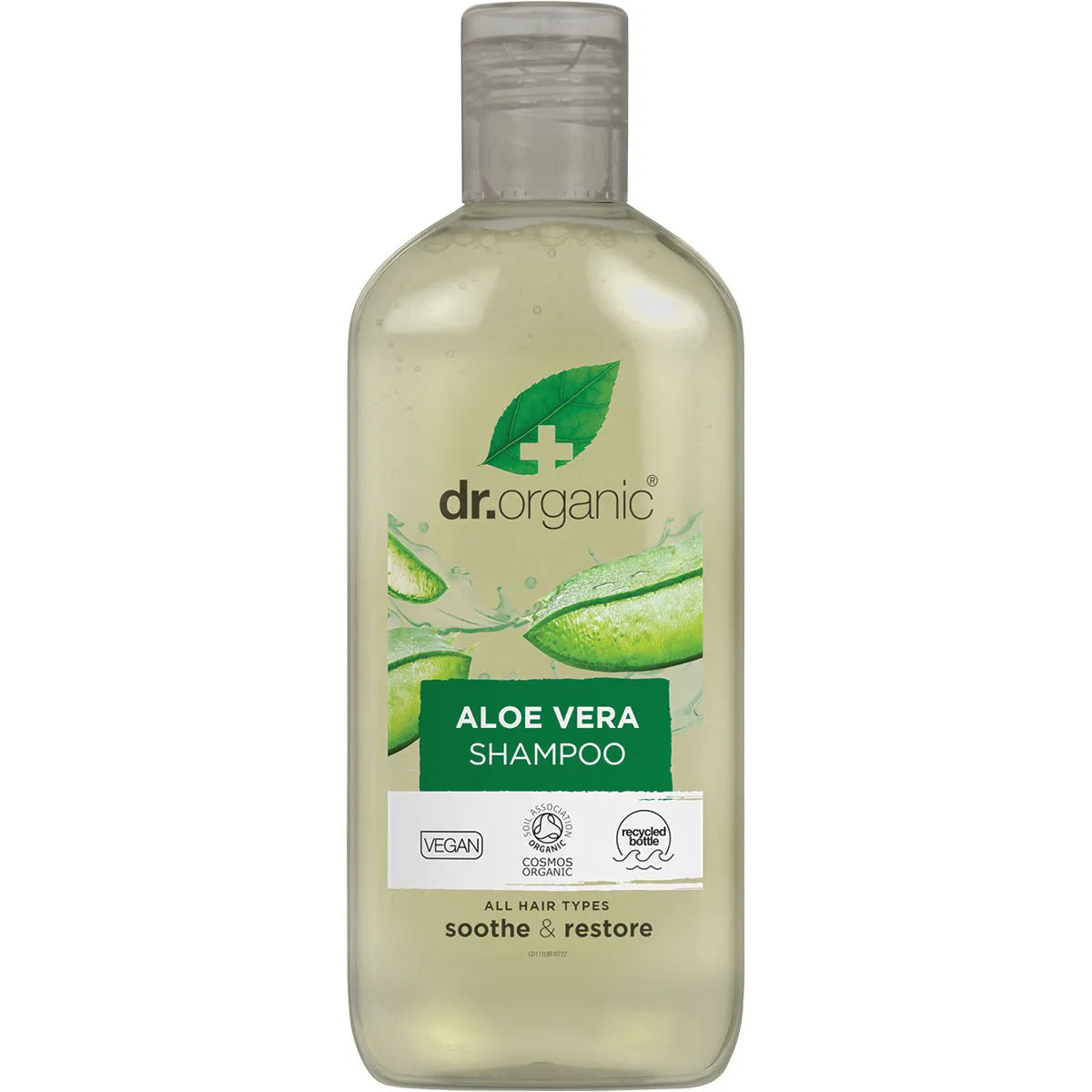 Dr Organic Aloe Vera Shampoo for Dry & Damaged Hair - Natural & Organic Hair Care for Hydration & Repair | Perfect for Daily Use & Sensitive Scalp