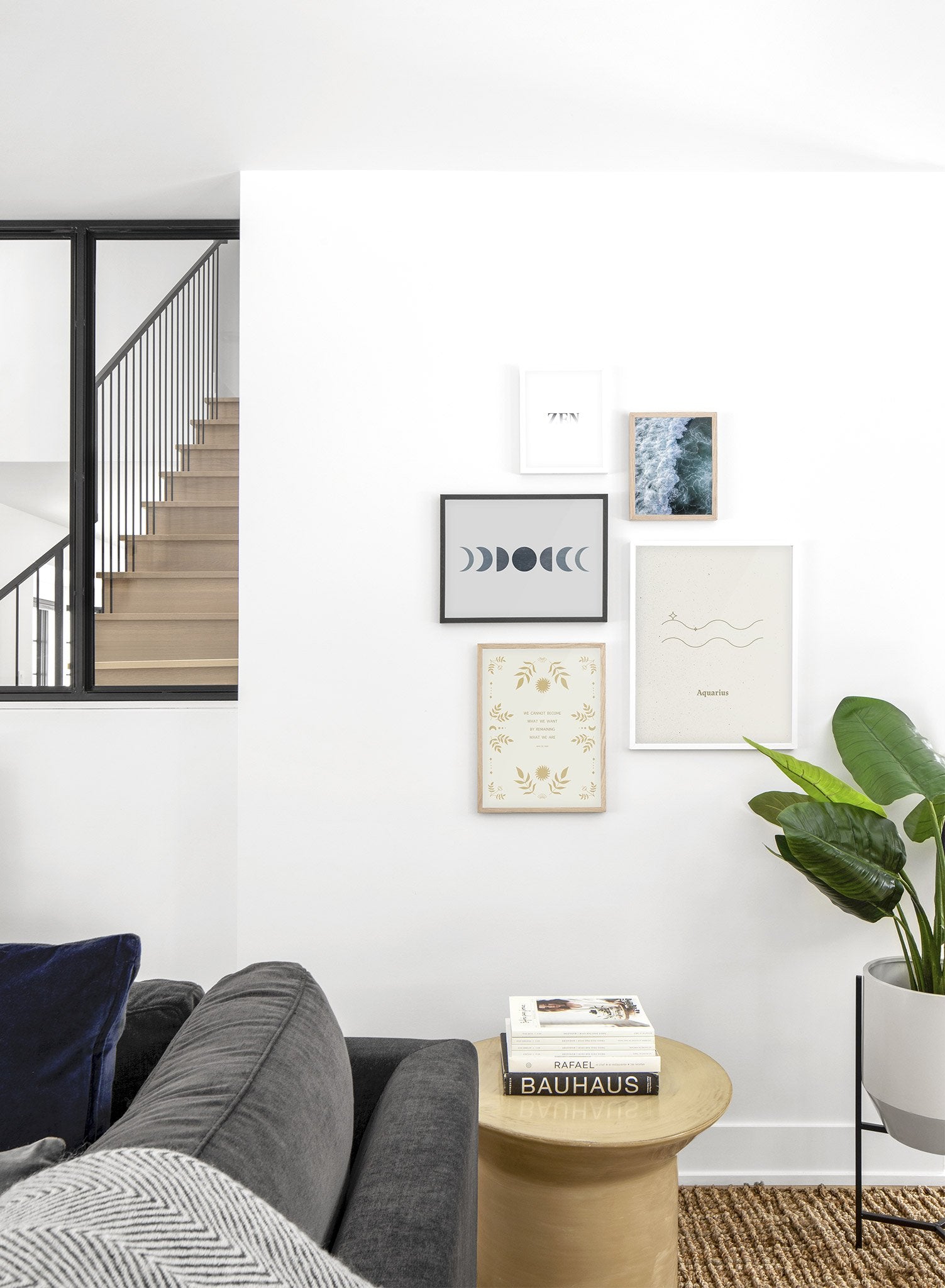 Minimalist Aquarius Zodiac Poster - Modern Astrology Wall Art for Home, Office & Bedroom Decor