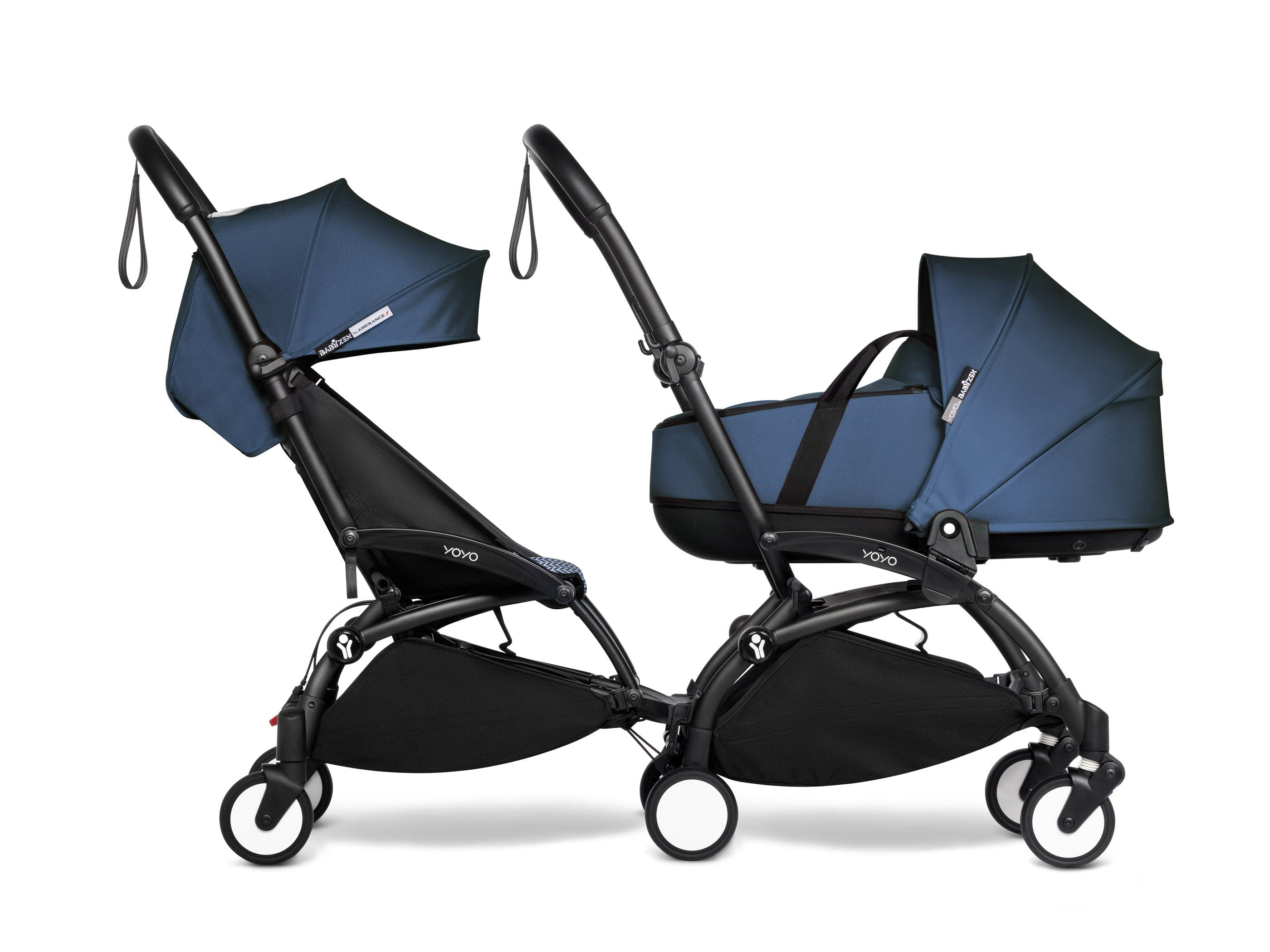 Stokke YOYO 3 Double Stroller with Bassinet & Toddler Seat - Lightweight Compact Travel Stroller for Twins or Siblings (Ages 0-4) | Perfect for City Walks, Air Travel & Everyday Use