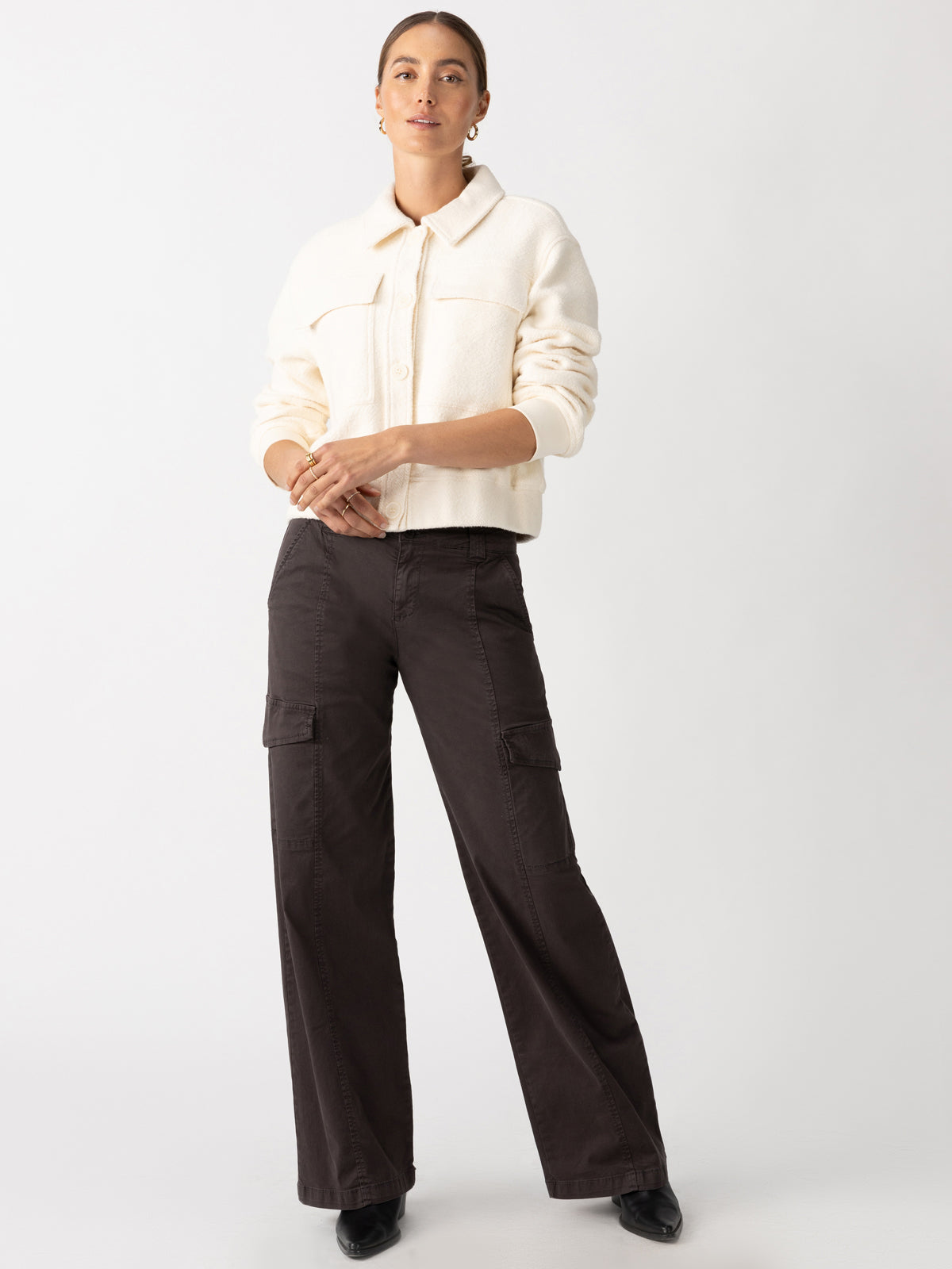 Cruise Knit Jacket for Women - Soft Lightweight Cardigan Sweater in Chalk White | Perfect for Travel, Office Wear & Casual Outfits