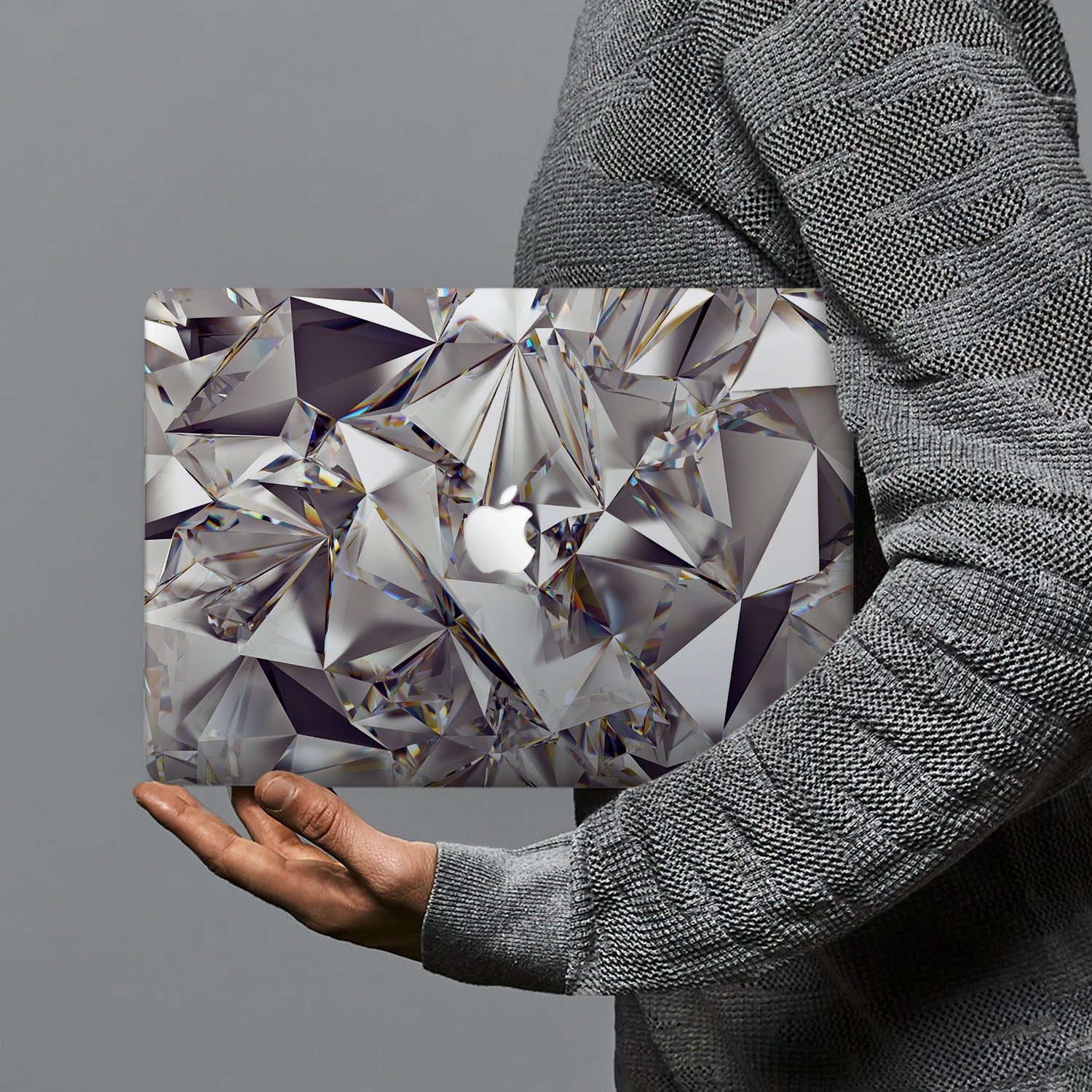 Premium MacBook Pro/Air Protective Case with Crystal Diamond Design - Stylish & Durable Laptop Cover for Work, Travel & Everyday Use