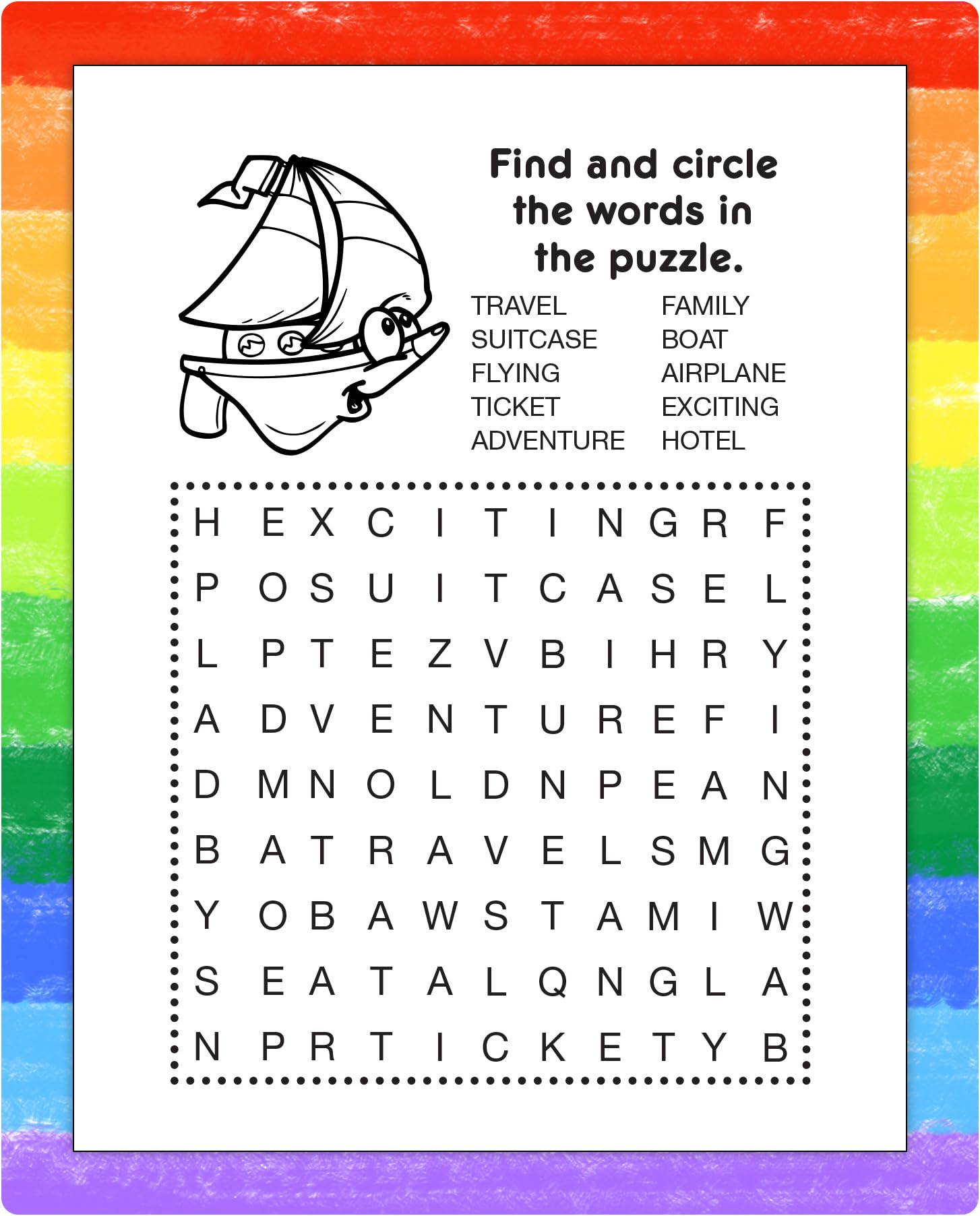 ZOCO Mini Activity Pads 50 Pack with Crayons - Kids Travel Games, Coloring Books, Mazes & Puzzles - Perfect for Birthday Party Favors, Goodie Bags, Road Trips & Airplane Activities for Children