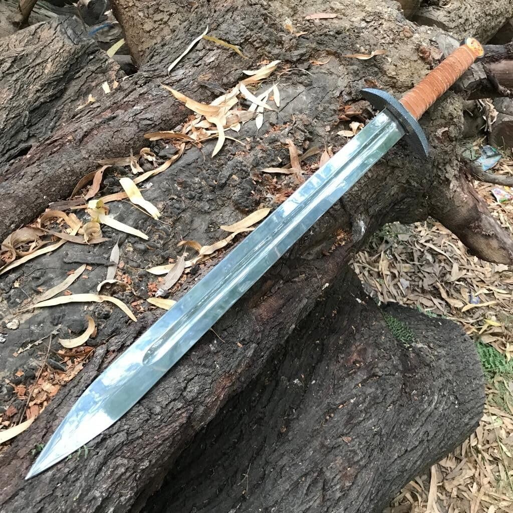 Uhtred's Steel Sword from The Last Kingdom - Functional Viking War Sword with Sheath | Handcrafted Warrior Seax for Hunting, Reenactment & Collecting | Perfect Medieval Gift for Men & History Enthusiasts
