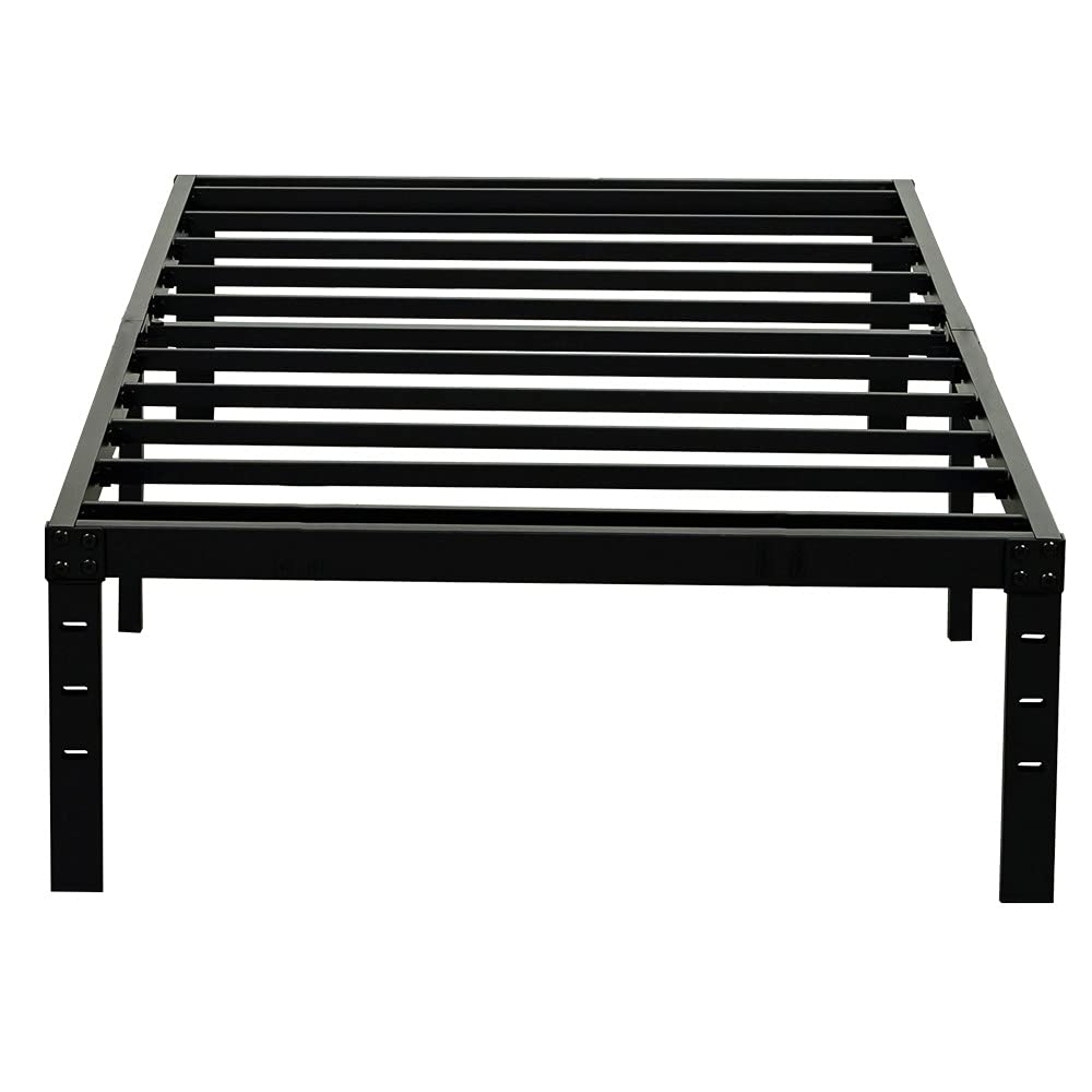 Twin XL Bed Frame - 14 Inch High Metal Platform Bed with Steel Slats, No Box Spring Required, Sturdy & Quiet - Perfect for Dorms, Guest Rooms & Small Spaces