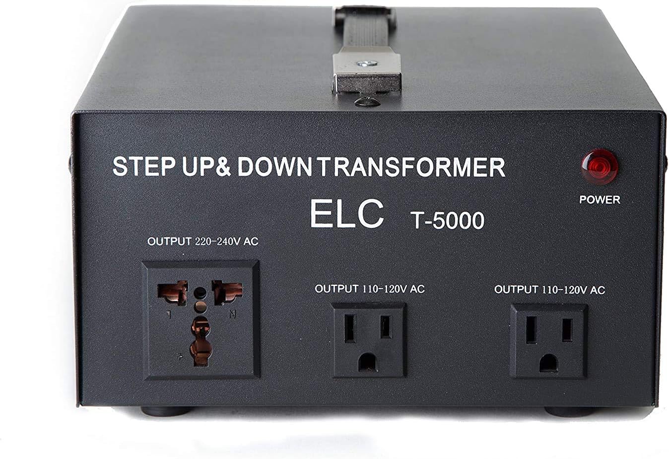 ELC T 5000W Voltage Converter Transformer - Step Up/Down 110V to 220V & 220V to 110V Power Converter with Circuit Breaker Protection - CE Certified (3 Year Warranty) - Perfect for Travel, Home Appliances & Electronics in USA/Europe/Asia