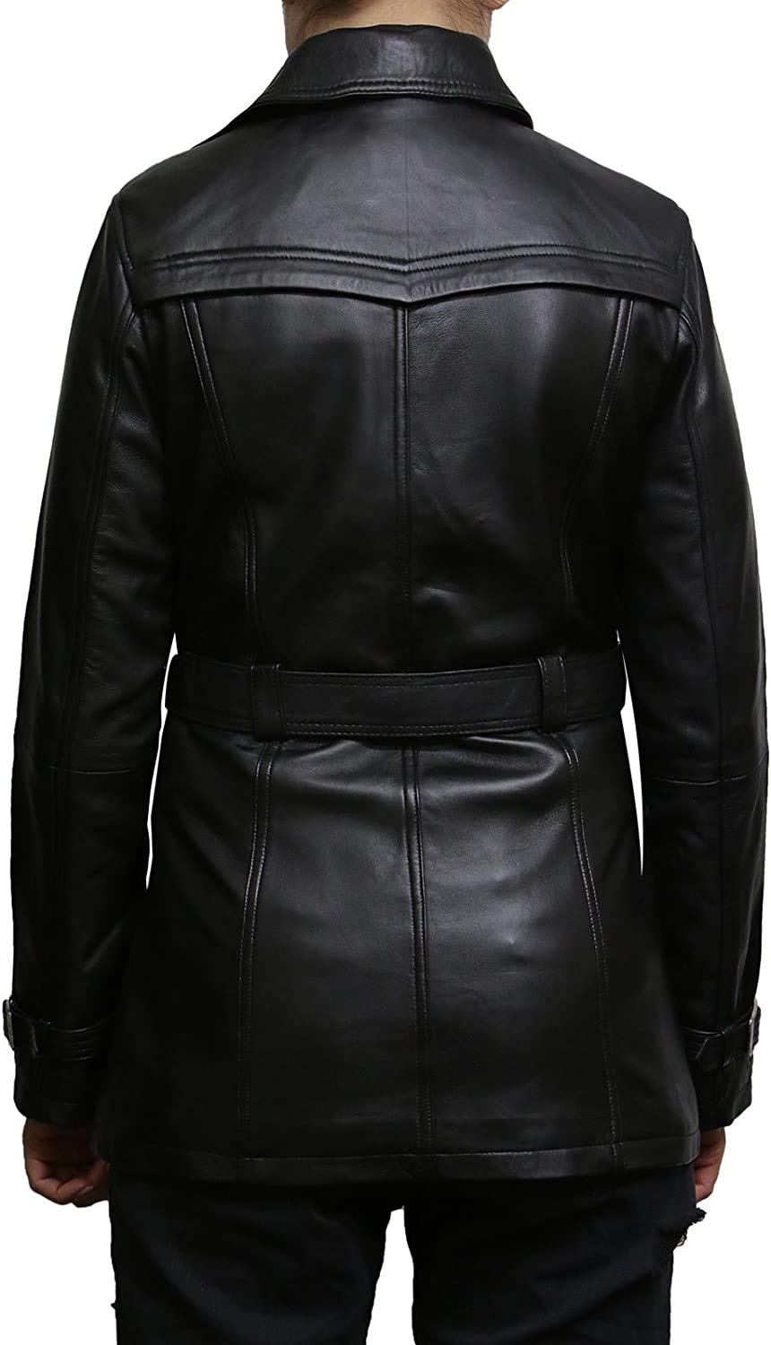 BRANDSLOCK Women's Genuine Leather Biker Jacket - Stylish Motorcycle Coat for Riding & Fashion - Perfect for Bikers, Casual Outfits & Night Out