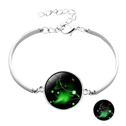 12 Constellation Fashion Crystal Bracelet for Women & Men - Elegant Alloy Charm Bracelet Jewelry Gift for Her & Him - Perfect for Birthdays, Anniversaries & Zodiac Sign Lovers
