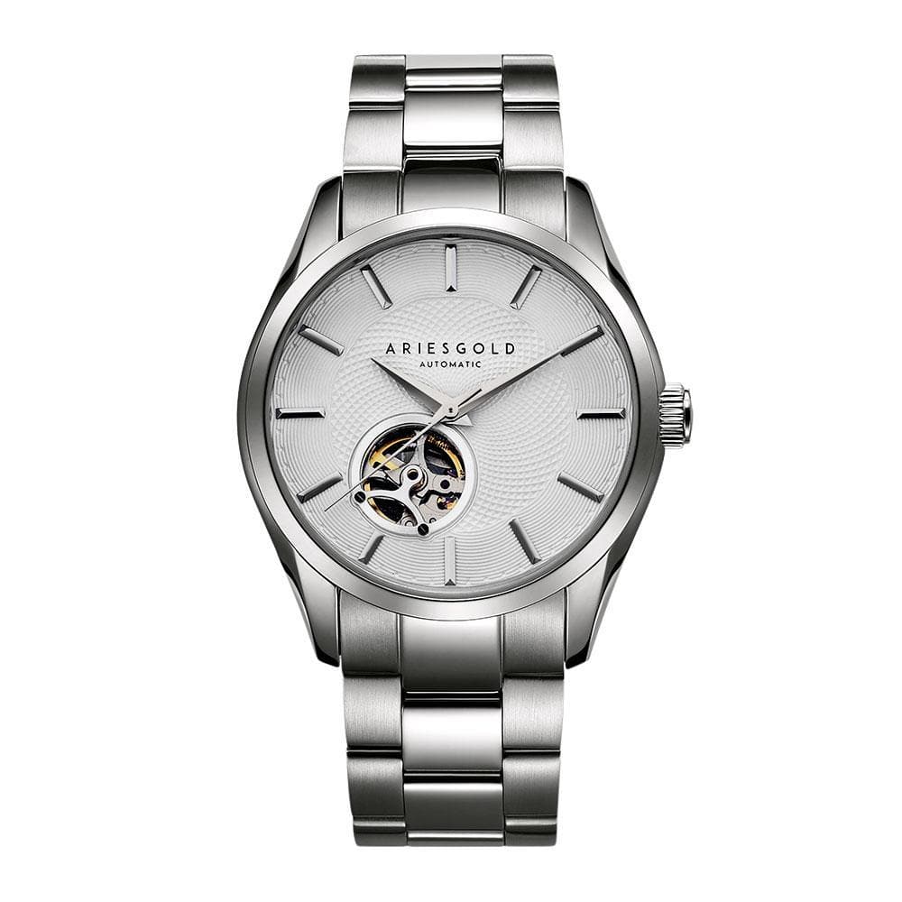 ARIES GOLD INSPIRA G 9022 S W Men's Luxury Stainless Steel Watch - Waterproof & Durable for Business, Casual & Formal Occasions