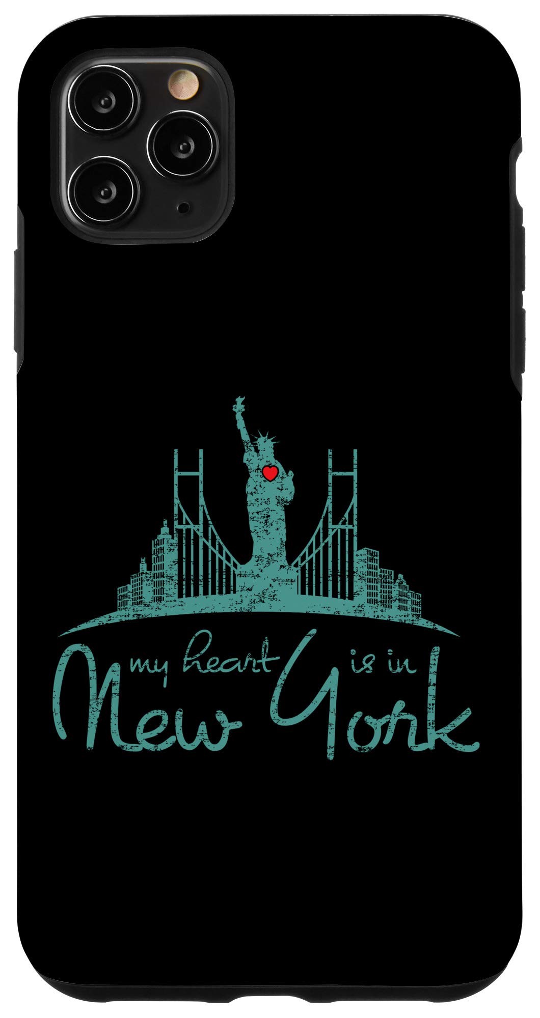 iPhone 11 Pro Max Case - NYC Heart Design - Premium Protective Phone Cover for Apple iPhone 11 Pro Max - Perfect Gift for New Yorkers & Travel Enthusiasts - Great for Daily Use, Commuting & Showcasing NY Pride