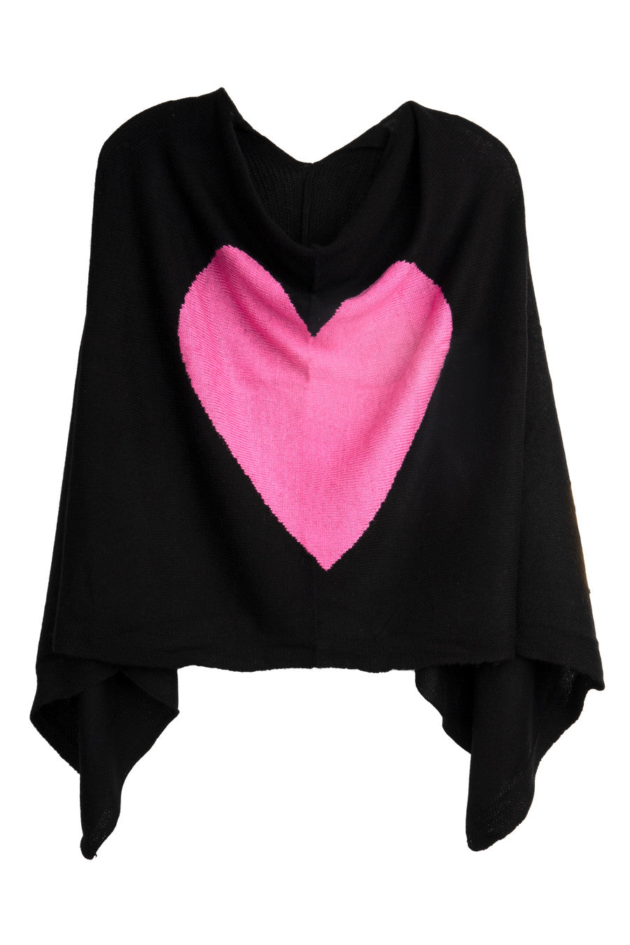 Luxury Heart Cashmere and Silk Poncho Shawl - Soft Warm Wrap for Women - Perfect for Winter, Travel, and Special Occasions