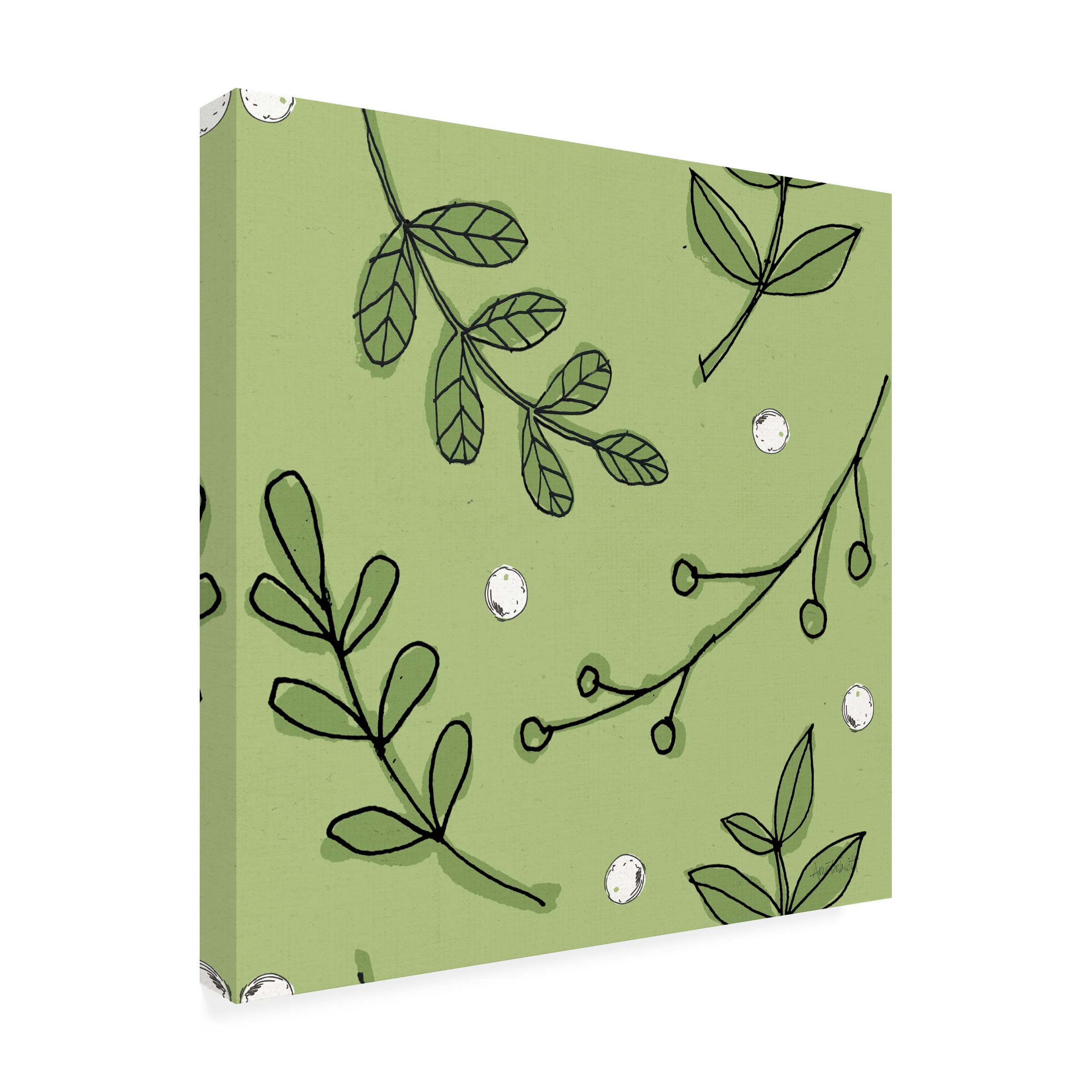 Becky Thorns 'Greenhouse V' Canvas Wall Art Print - Modern Botanical Home Decor for Living Room, Bedroom & Office