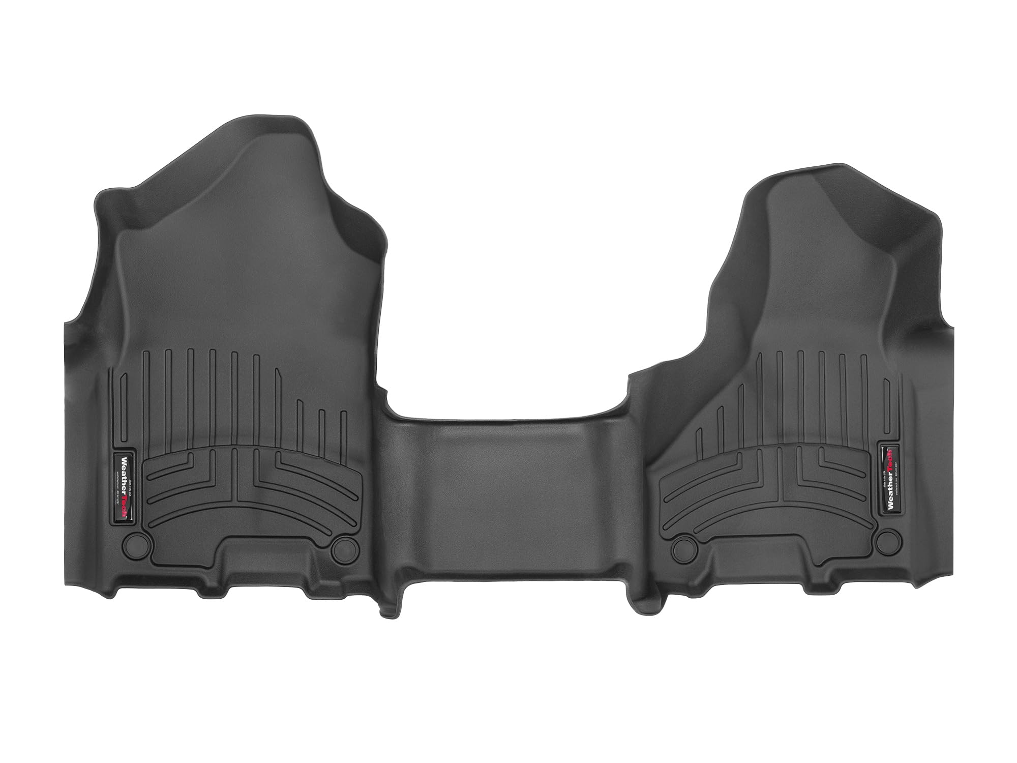 WeatherTech Custom Fit Floor Liners for Ram 2500/3500/4500/5500 Trucks - 1st Row Over The Hump (Black, 4415711) - All-Weather Protection, Heavy Duty Truck Accessories for Mud, Snow & Spills - Perfect for Off-Roading, Work Sites & Family Adventures
