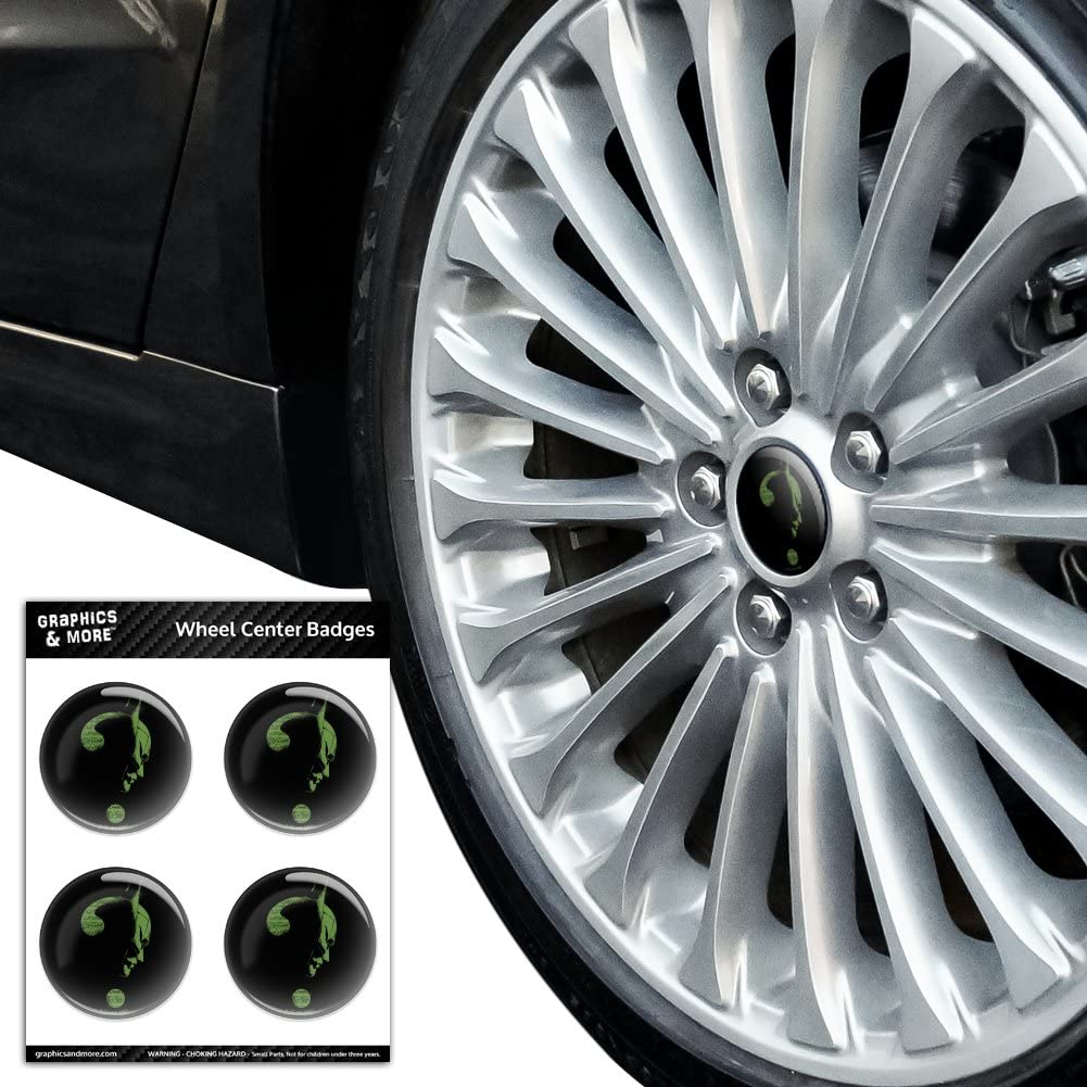 The Riddler's Question Mark Tire Wheel Center Cap - Resin-Topped Badge Sticker for Car & Motorcycle Customization | DC Comics Villain Accessories