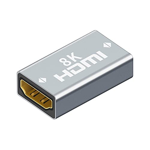 Premium HDMI Female-to-Female Adapter 8K@60Hz 4K@120Hz - High Speed 48Gbps HDR 3D Extension Cable for Roku, Fire Stick, PS5/4/3, Xbox, Laptops, PC, Monitors, Projectors - Perfect for Home Theater & Gaming Setup