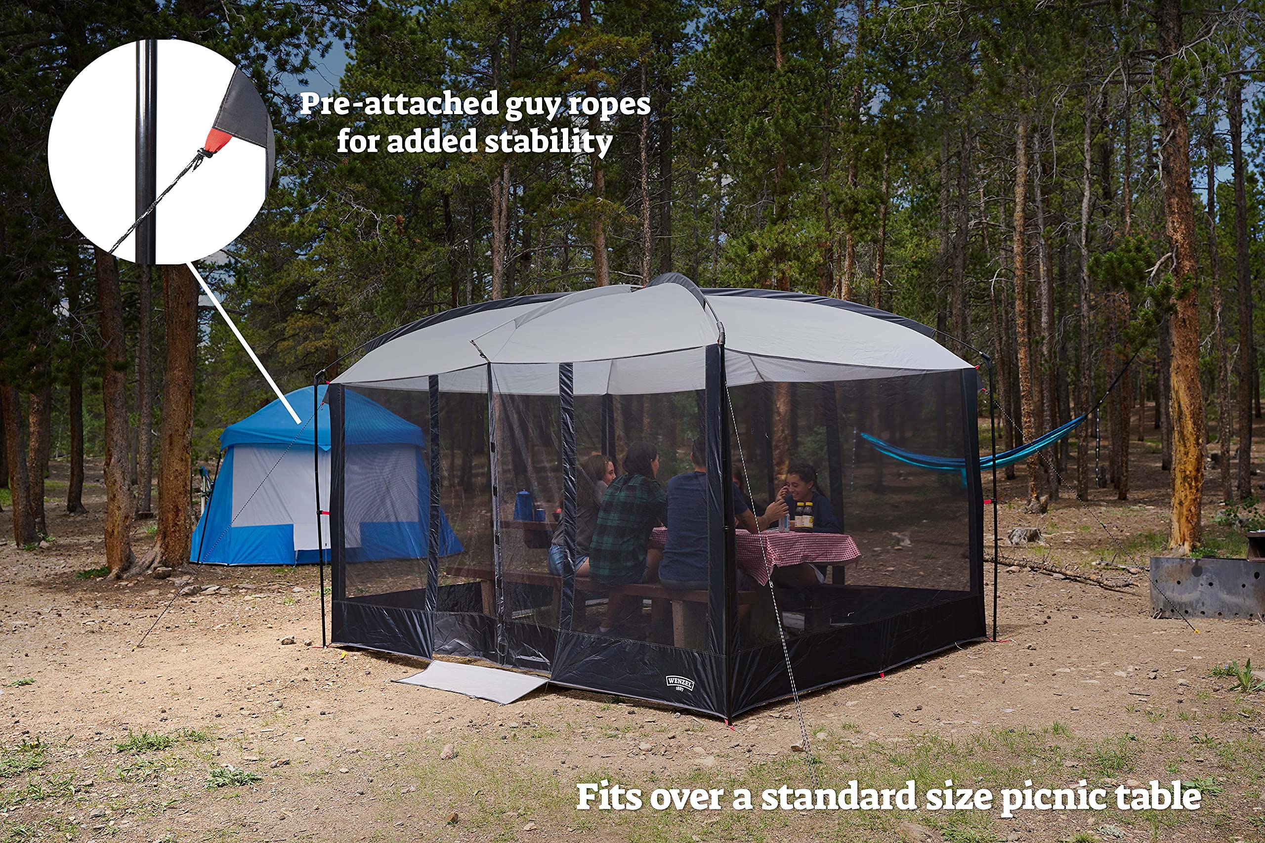 Magnetic Screen House for Camping, Travel & Outdoor Activities - Portable Mesh Shelter for Picnics, Tailgating, Backyard & Patio Use - Bug-Free Relaxation & Entertainment Space