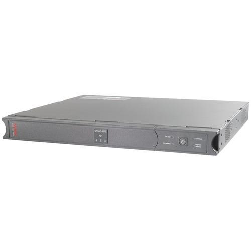 APC SC450R1X542 Smart UPS SC 450VA with Network Management Card - Reliable Battery Backup for Home Office & Network Equipment Power Protection