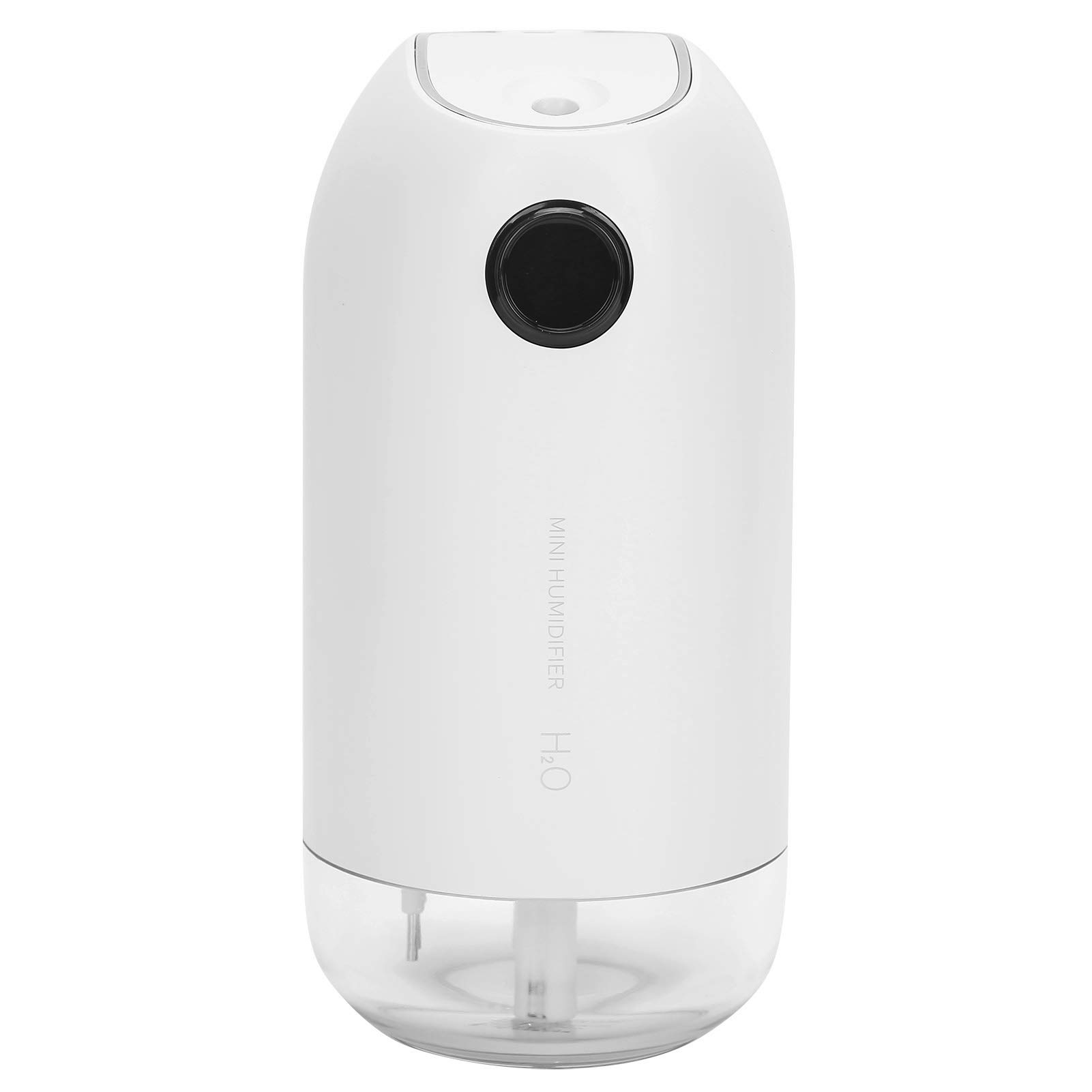 500ml Mini USB Rechargeable Humidifier - Portable Air Humidifier with Night Light for Home, Office, Bedroom & Car | White Cool Mist Fog Maker for Dry Air Relief, Baby Nursery & Travel Use
