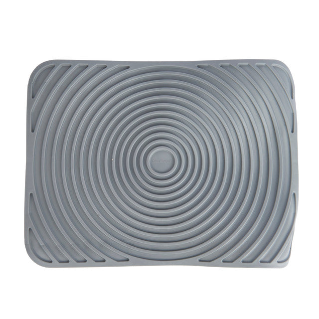 Flexible Draining Mat for Kitchen & Bathroom - Non-Slip Silicone Drying Rack for Dishes, Utensils & Cosmetics | Quick-Dry, Odor-Resistant & Easy to Clean | Perfect for Sink, Countertop & Shower Use
