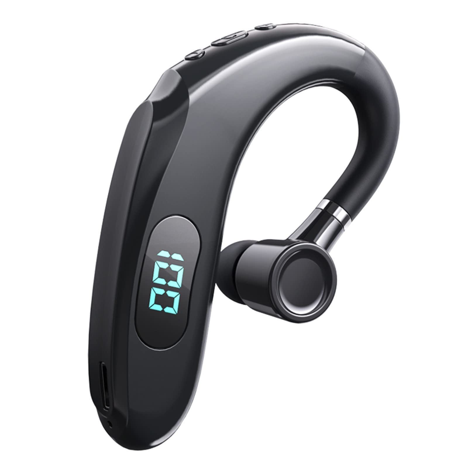 YaYiYa Business & Sports Bluetooth Headset with Digital Display - Wireless Stereo Earphones with Mic for Running, Gym & Office Work - ZC7 Model