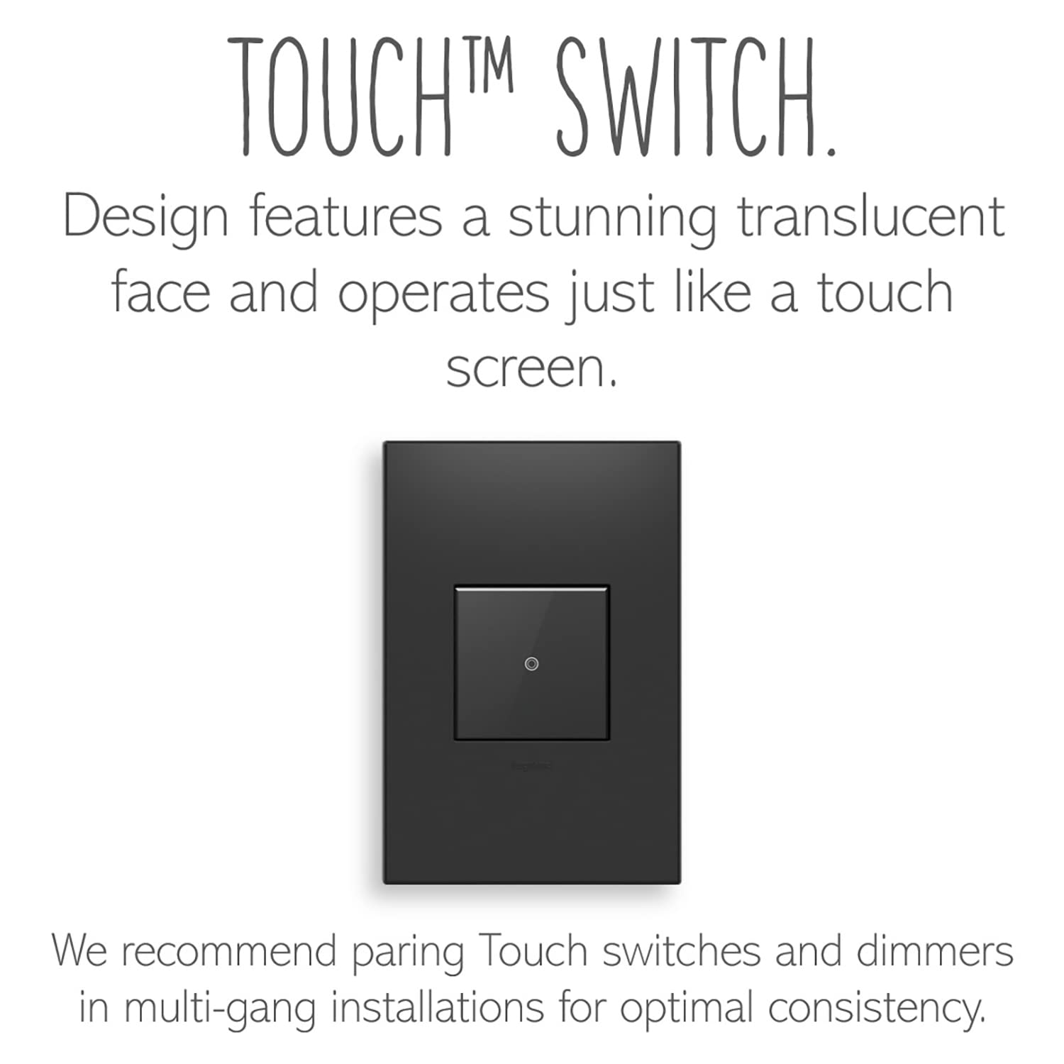 15A Touch Switch - Smart Home Light Control, Easy Installation for Bedroom, Living Room, and Office (White)