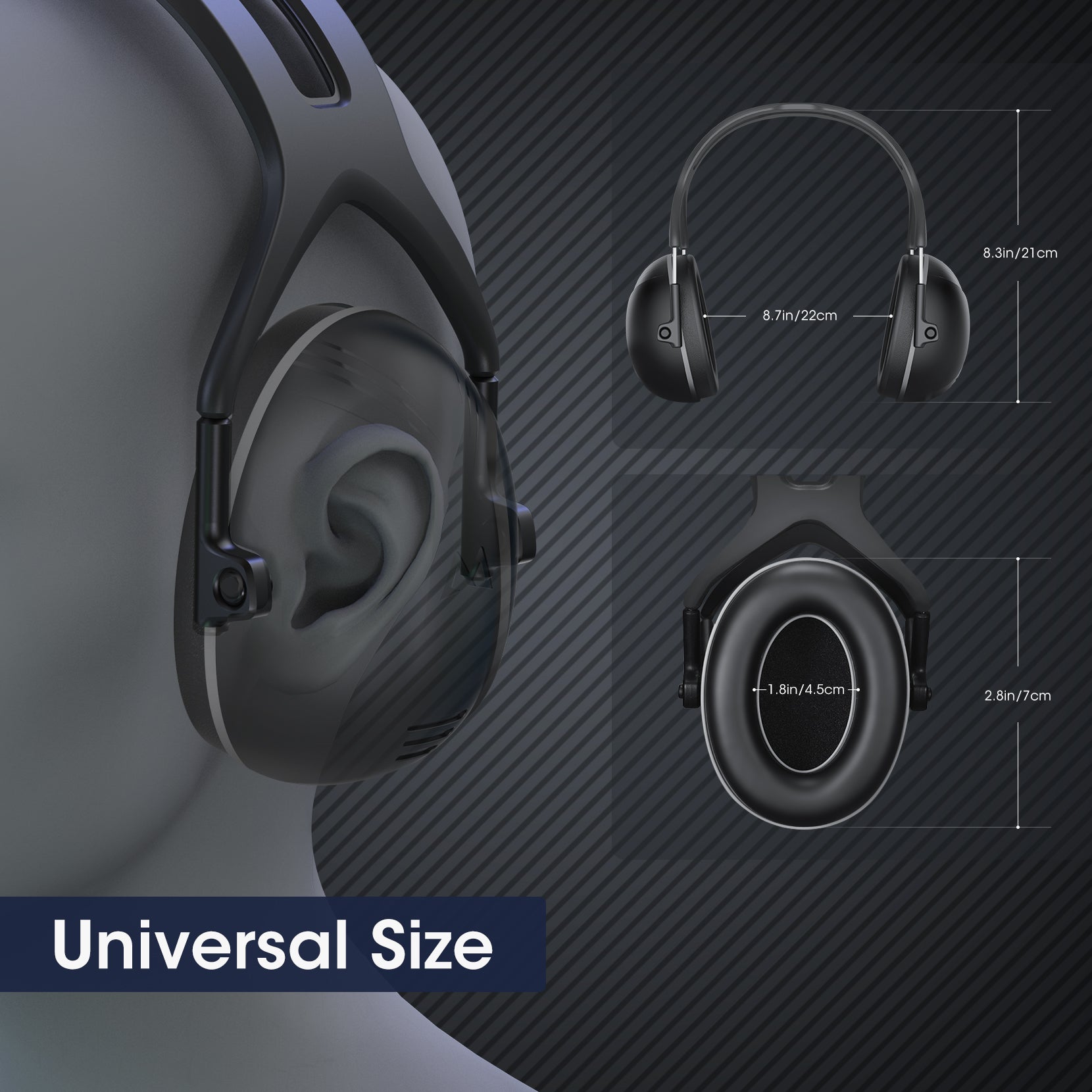 Mpow 158BB Noise Cancelling Ear Protection Headphones - Comfortable & Adjustable for Shooting, Construction, Concerts & Travel