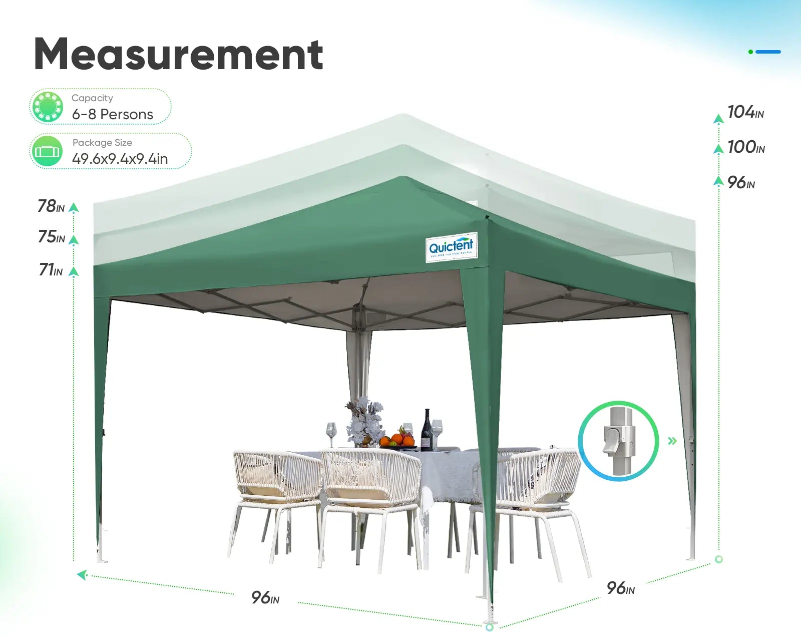 10' x 10' Pop Up Privacy Canopy Tent with Side Walls - Perfect for Outdoor Events, Beach Parties, and Backyard Gatherings
