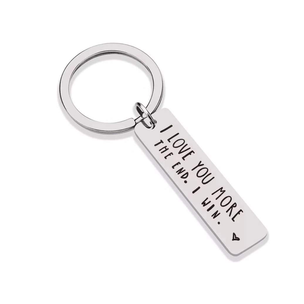 Jstud Inspirational Keychain - 'I Love You More' Couples Gift for Birthday, Anniversary, Graduation | Romantic Keepsake for Her & Women | Perfect for Gifting & Daily Use