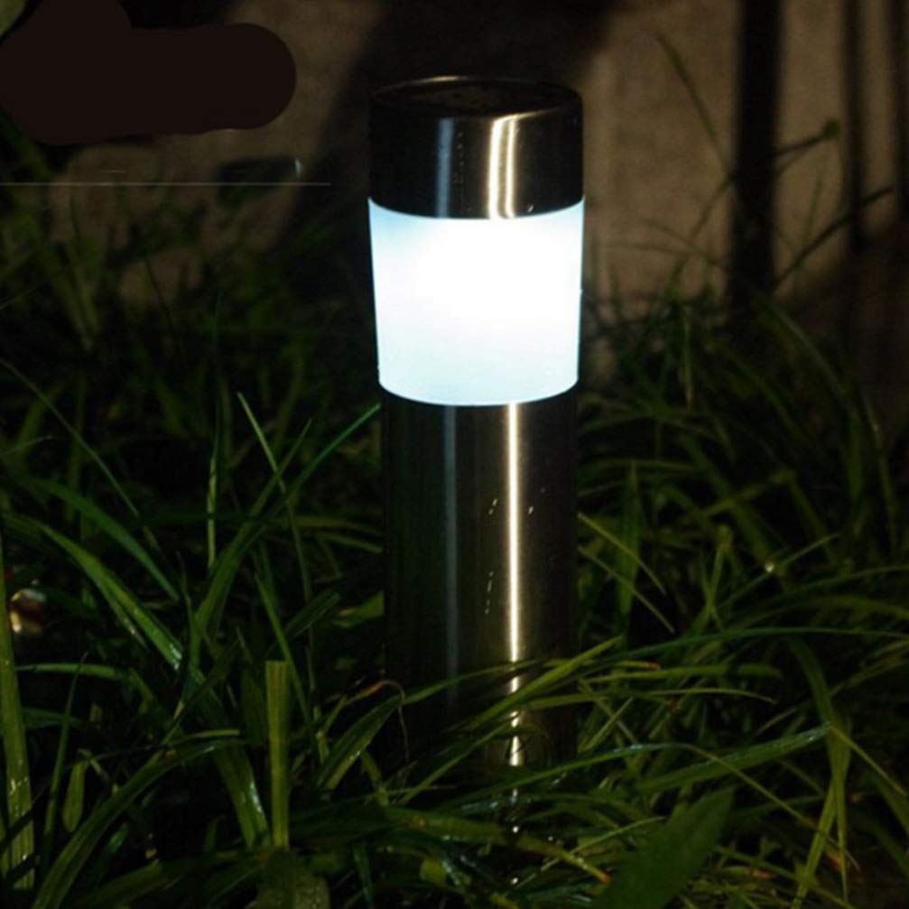 Uonlytech 3 Pack Solar LED Pathway Lights - Stainless Steel Outdoor Solar Bollard Lights for Garden, Yard, and Landscape Lighting | Weatherproof & Energy Efficient for Walkways, Driveways, and Patios