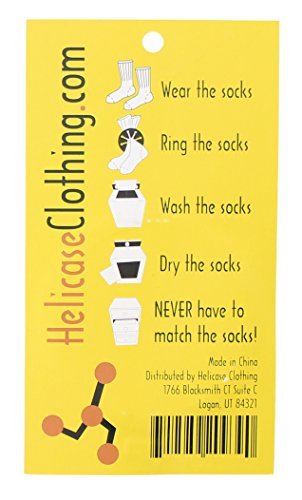 Thorlos Men's Diabetic Moderate Cushion Crew Socks - 3 Pair Pack (White, Medium) with Helicase Sock Rings - Comfortable Diabetic Socks for Daily Wear, Work & Sports