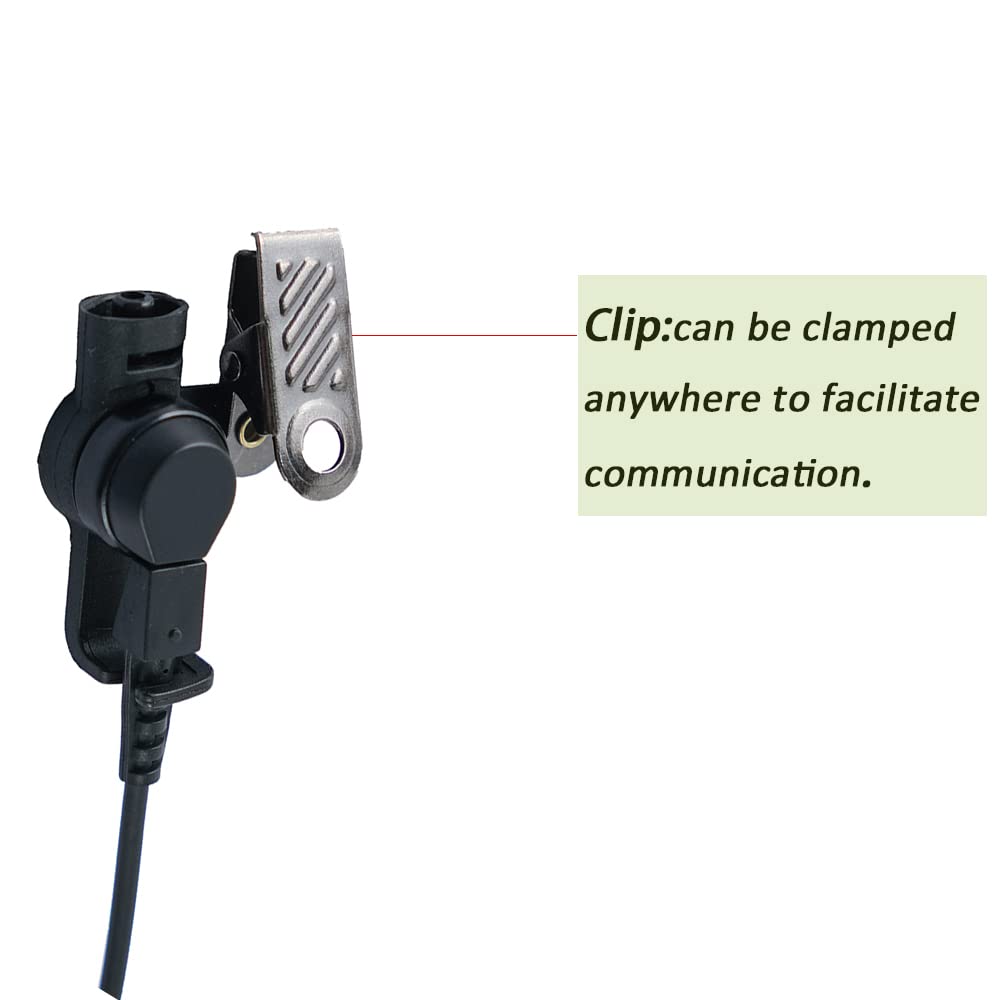 BVMAG 3.5mm Surveillance Earpiece - 5 Pack Clear Audio Headset for Law Enforcement Walkie Talkies & Two-Way Radios | Discreet Communication for Security Guards, Police Officers & Event Staff