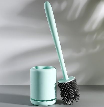 HASTHIP® Wall Mounted Toilet Brush with Holder - Soft Bristle Bathroom Cleaning Brush, Modern Japanese Design, Space-Saving Hanging Toilet Brush (Blue) - Perfect for Small Bathrooms, Apartments & RVs