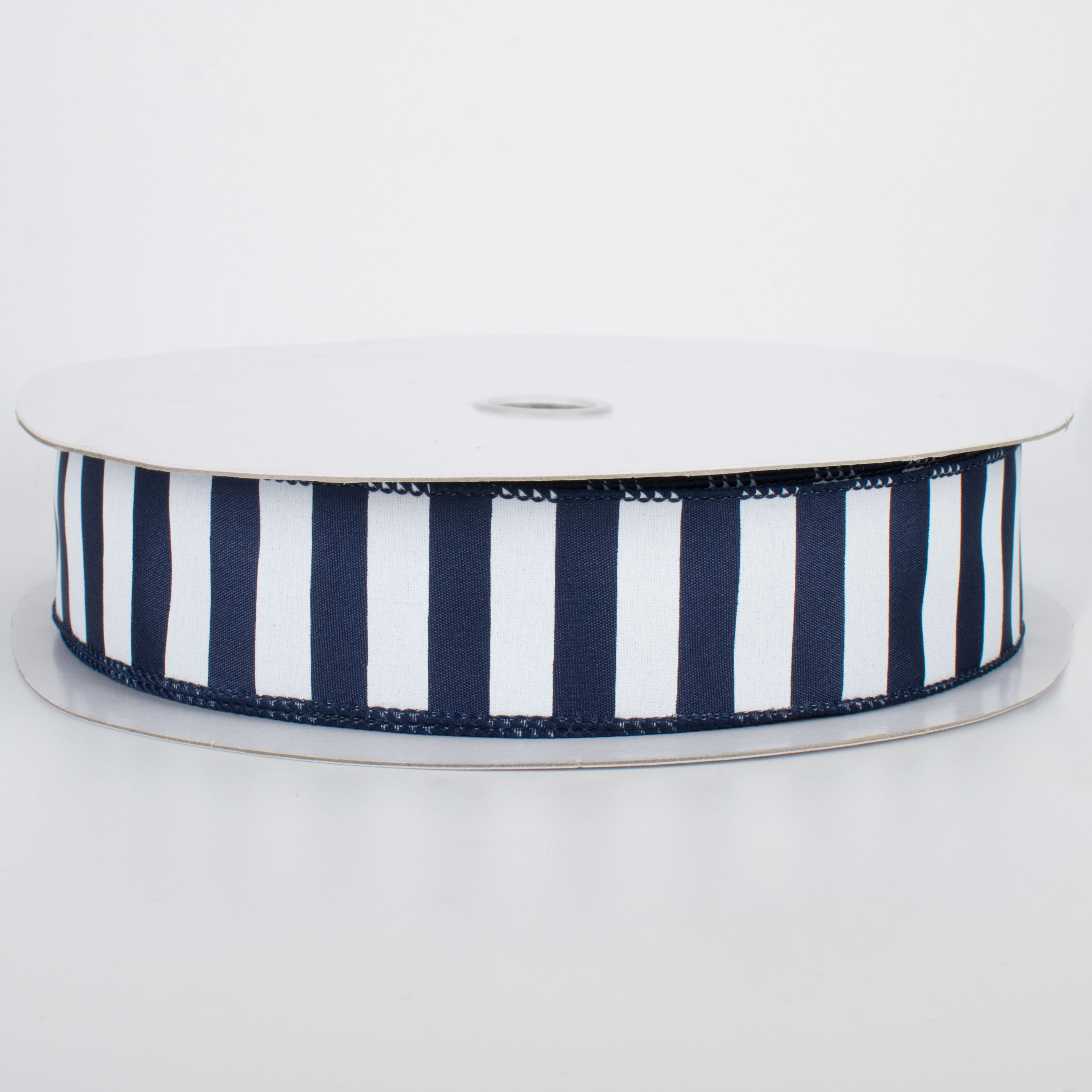 1.5 Inch Medium Stripe Ribbon - Navy & White (50 Yards) - Perfect for Gift Wrapping, DIY Crafts, Party Decorations & Scrapbooking