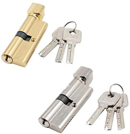 High Security Thumb Turn Euro Cylinder Lock - 70mm Anti-Theft Door Lock with 3 Keys for Home & Bedroom | Durable Metal Entrance Lock for Interior Doors | Perfect for Apartments, Offices, and Residential Security