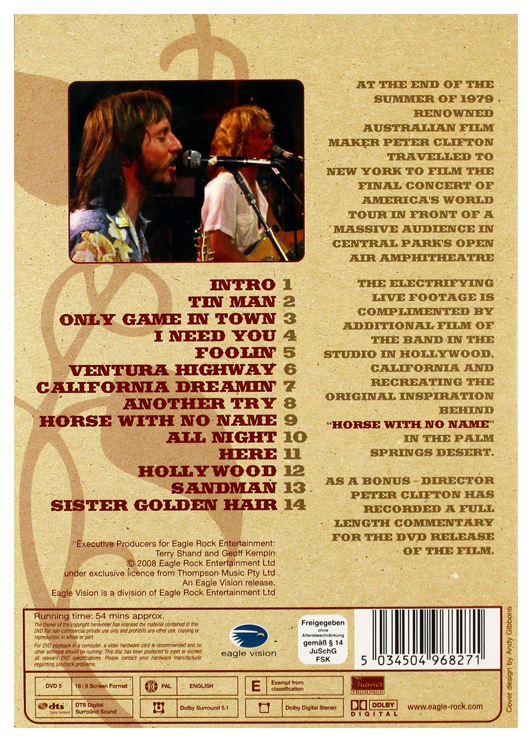 America - Live In Central Park 1979 Concert DVD (2008) | Classic Rock Performance | Perfect for Music Collectors & Home Entertainment