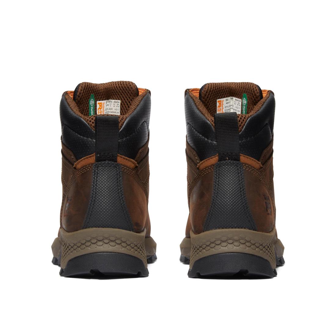 Titan EV 6 Inch Composite Toe Work Boots for Men - Brown Safety Shoes for Construction, Warehouse & Outdoor Work - ASTM F2413-18 Certified