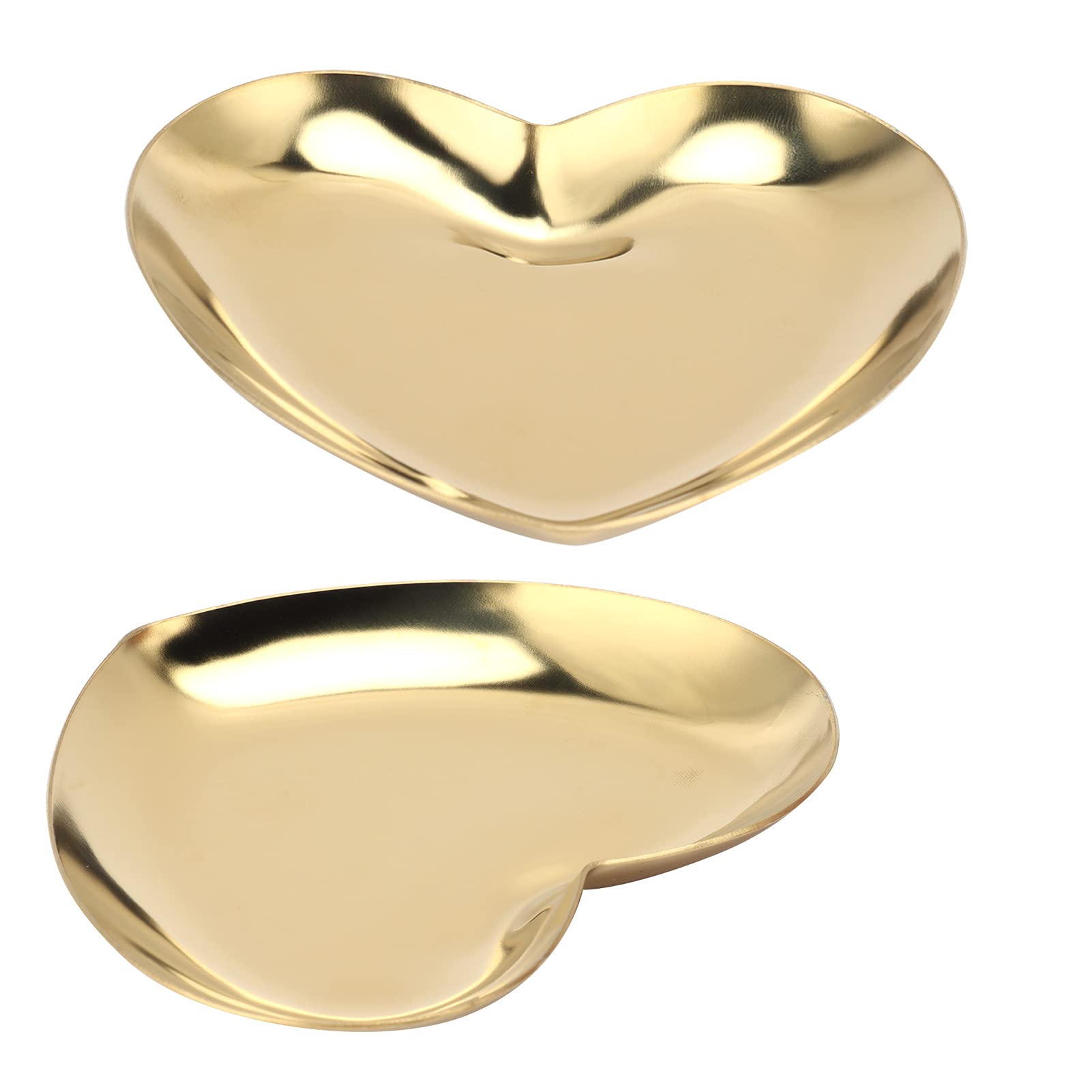 Heart-Shaped Stainless Steel Jewelry Display Tray - Mini Storage Dish for Rings, Earrings & Crafts - Elegant Metal Organizer for Home, Office & Gift Wrapping