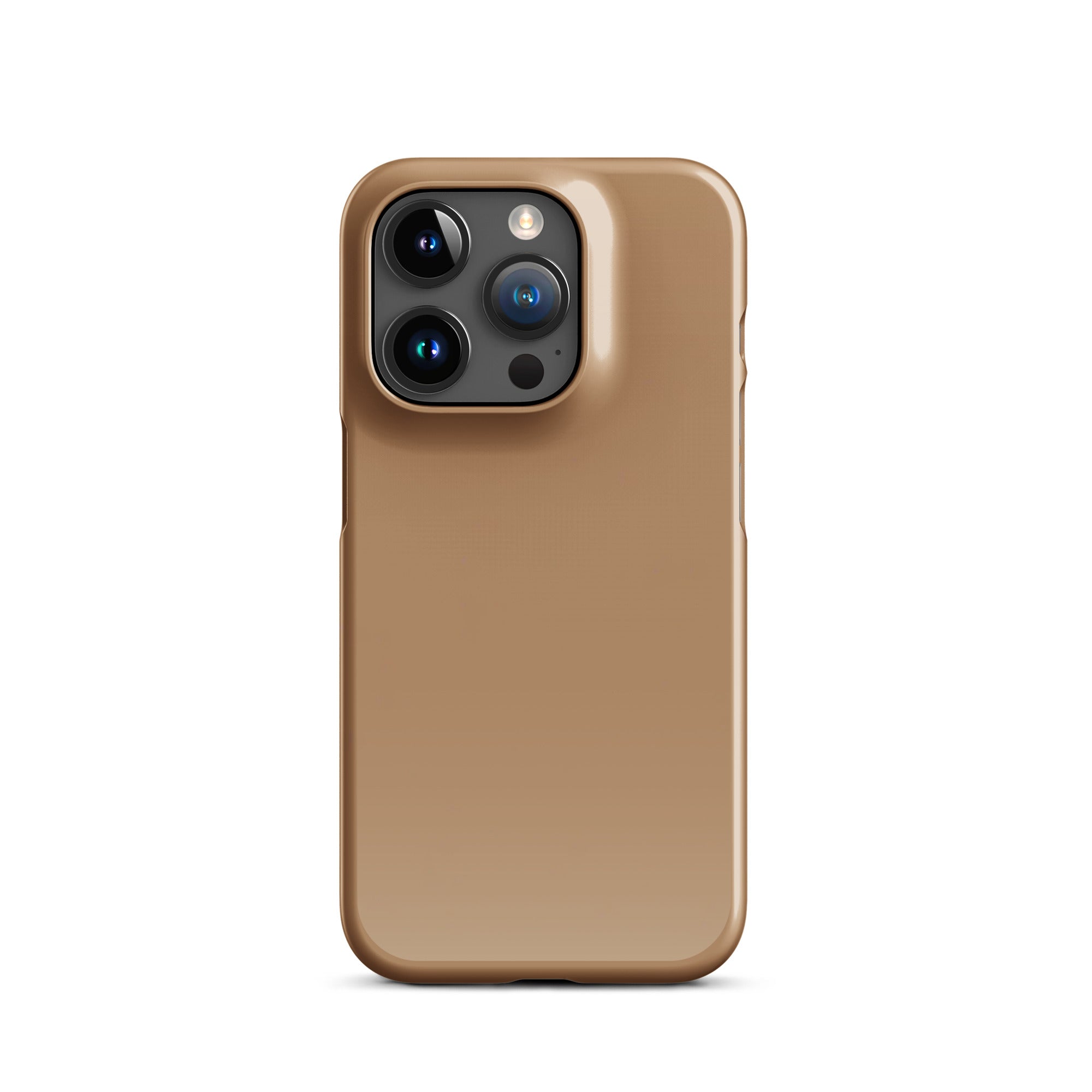 Premium Brown Snap Case for iPhone 14/13/12/11 Pro Max - Slim Protective Cover with Secure Fit | Perfect for Everyday Use, Travel & Outdoor Activities