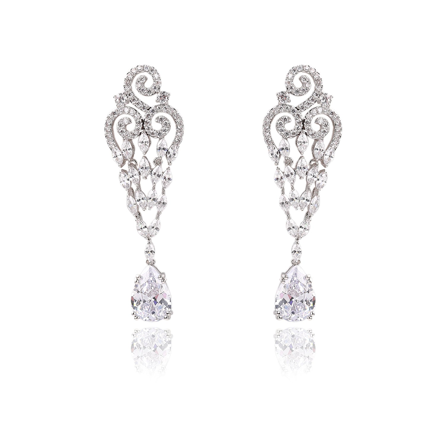 5A Cubic Zirconia Stud Earrings for Women - Hypoallergenic Crystal Wedding Jewelry Gift Set - Perfect for Bridal, Anniversary & Special Occasions