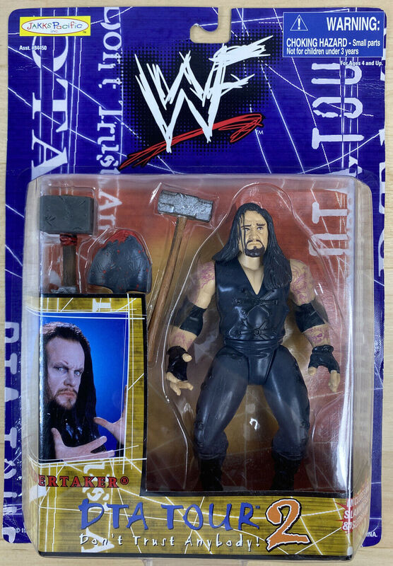 1999 WWF Jakks Pacific DTA Tour Series 2 Undertaker Wrestling Action Figure - Exclusive Collectible for WWF Fans & Wrestling Memorabilia Collectors - Perfect for Display, Gifts, and Nostalgic Wrestling Collections
