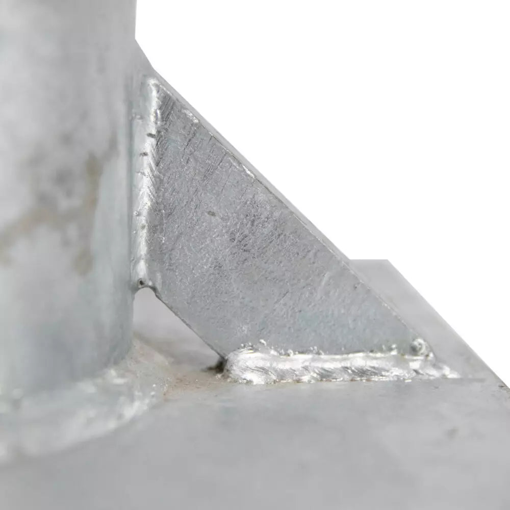 Heavy Duty Bolt-On SafeLink Post Base Plate - Galvanized Steel Fence Post Anchor for Secure Installation | Perfect for Chain Link Fences, Garden Gates & Outdoor Security Barriers