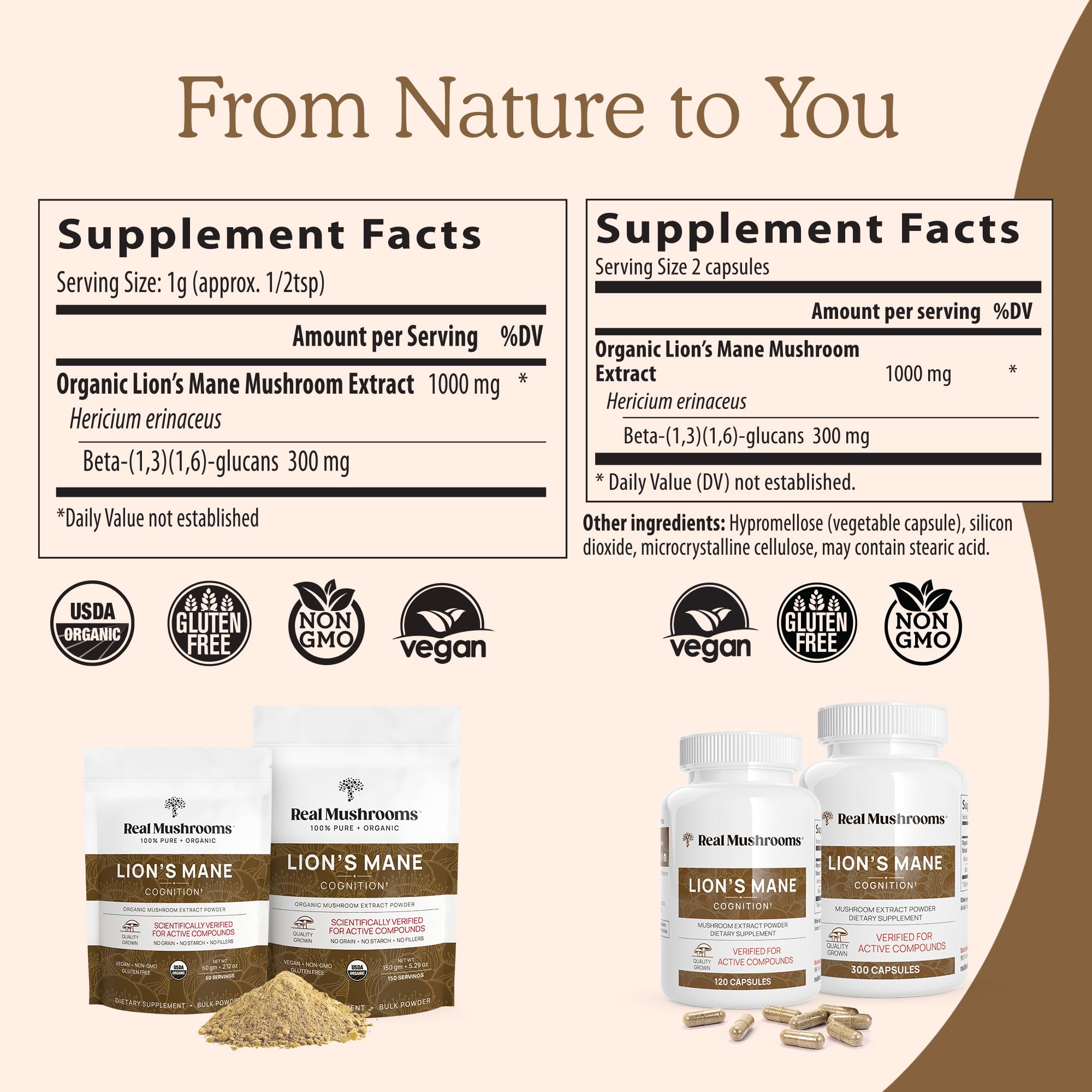 Lion's Mane Mushroom Supplement (120ct) & RealClarity Cognitive Support (60ct) & 5 Defenders Immune Booster (90ct) Bundle - Brain Health, Focus & Immunity Support - Perfect for Students, Professionals & Wellness Enthusiasts
