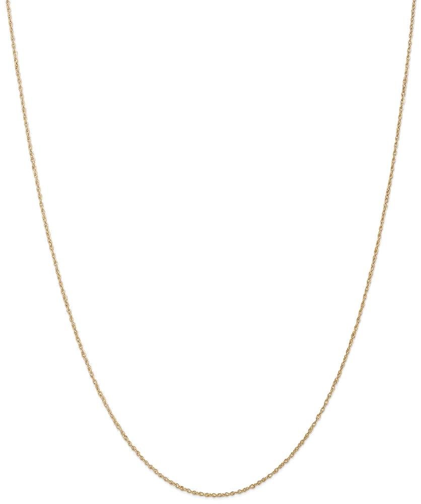 14K Solid Yellow Gold 0.8mm Rope Chain Twisted Link Necklace for Women | Dainty & Elegant Jewelry Gift for Birthday, Anniversary & Valentine's Day