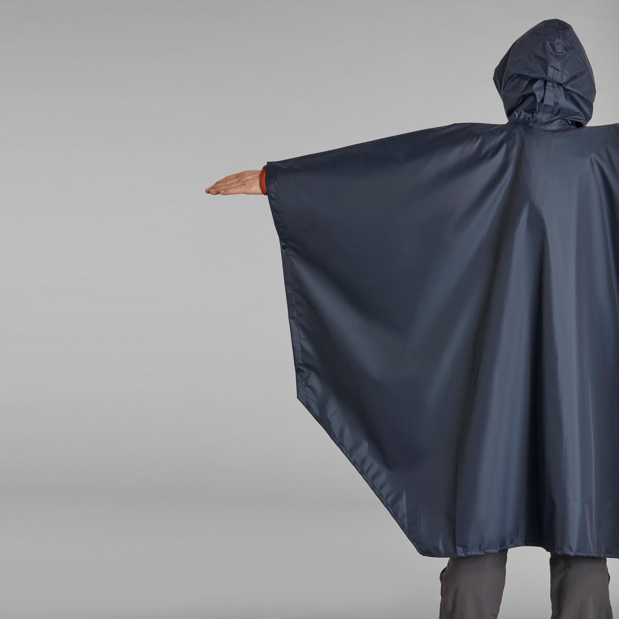 Forclaz MT100 Waterproof Rain Poncho - Lightweight & Compact 30L Packable Hiking Gear for Outdoor Camping & Travel