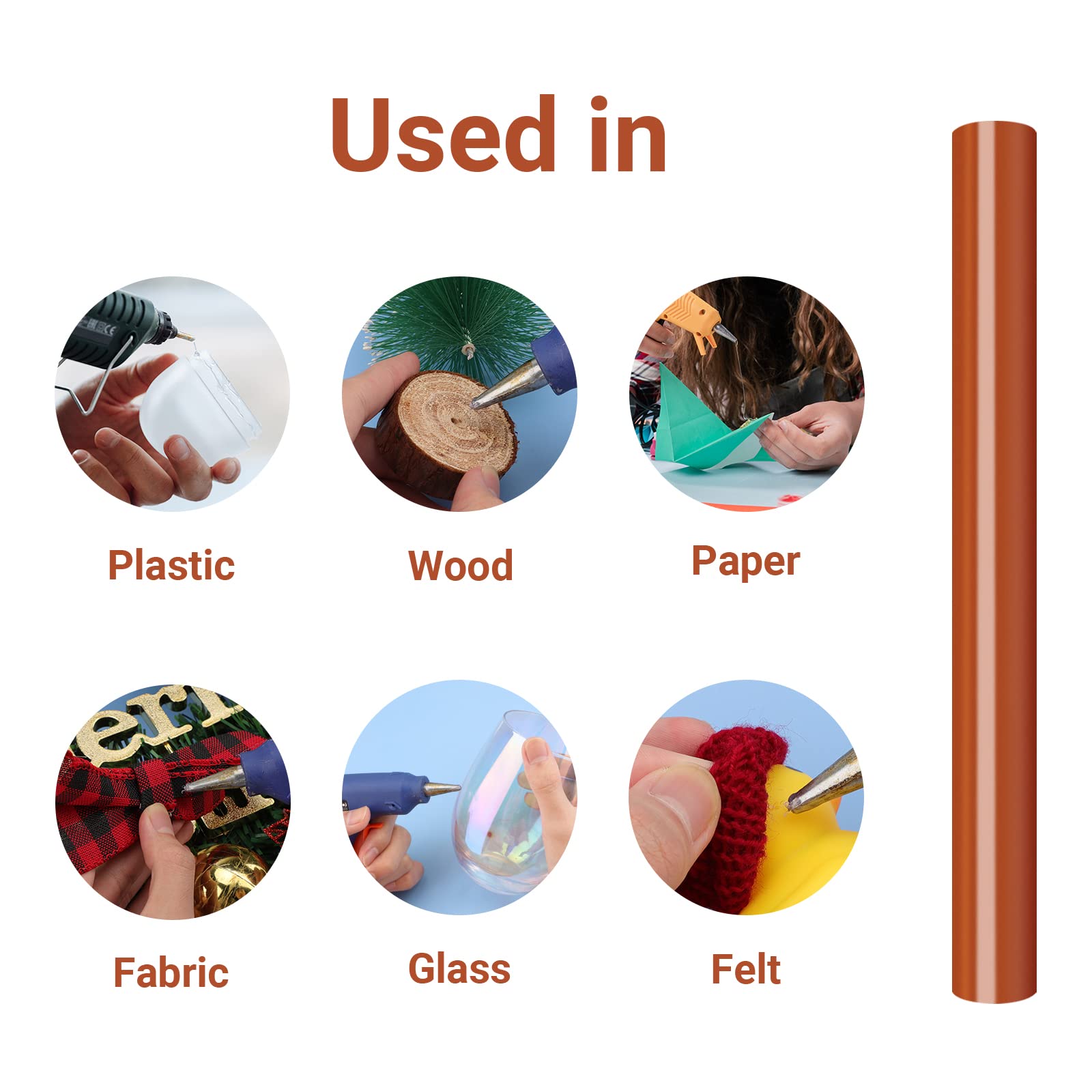 ENPOINT 24-Pack Brown Hot Glue Sticks - 4